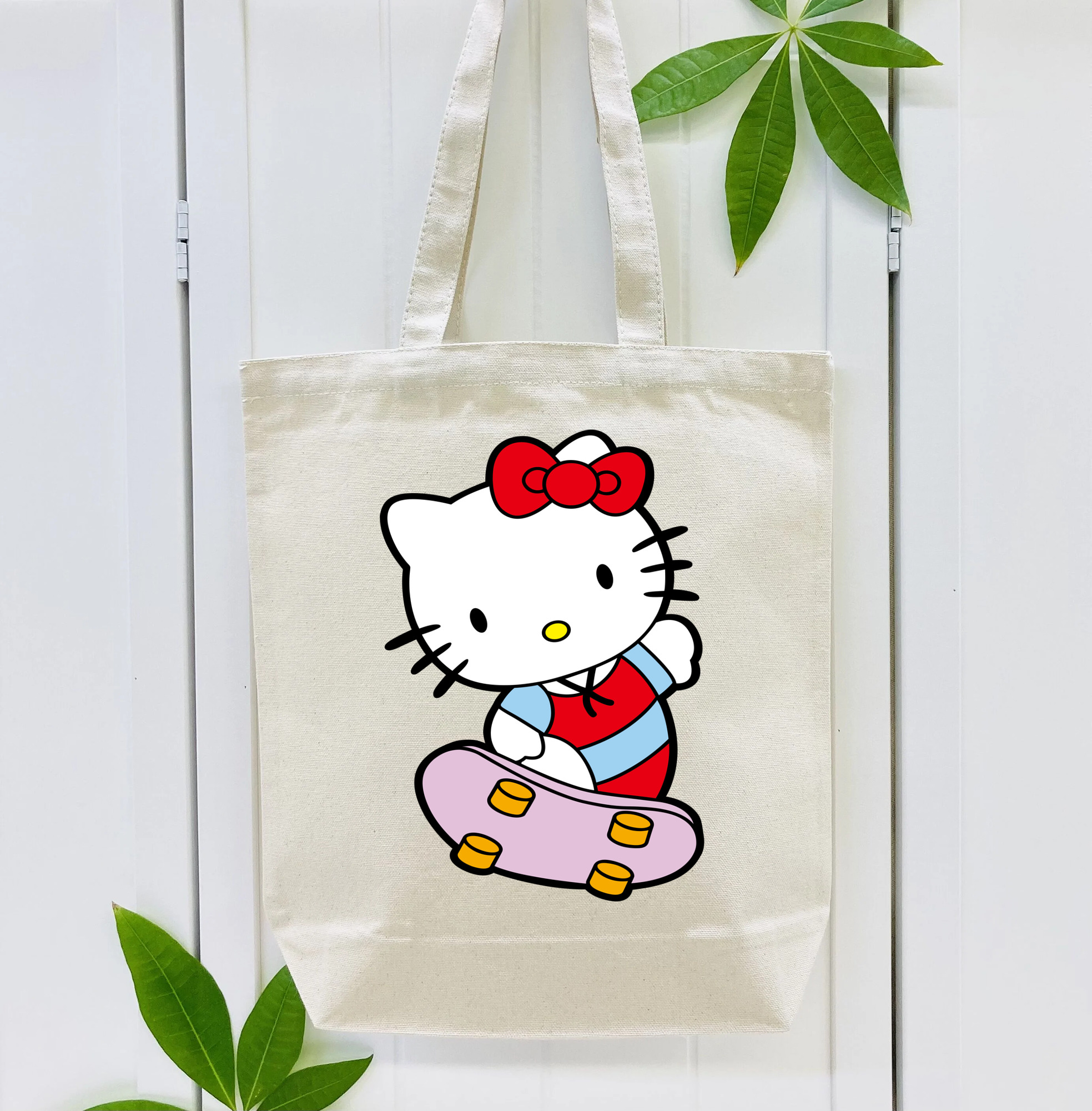 Hello Kitty ハローキティ 縦型キャンバス生地手提げバッグ　トートバッグ