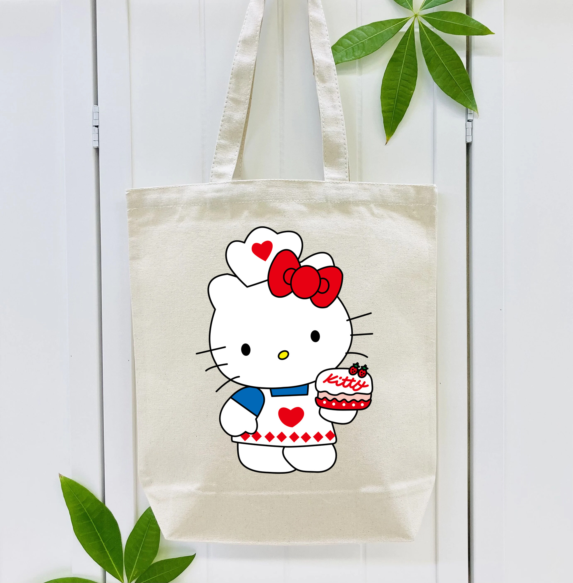 Hello Kitty ハローキティ 縦型キャンバス生地手提げバッグ　トートバッグ