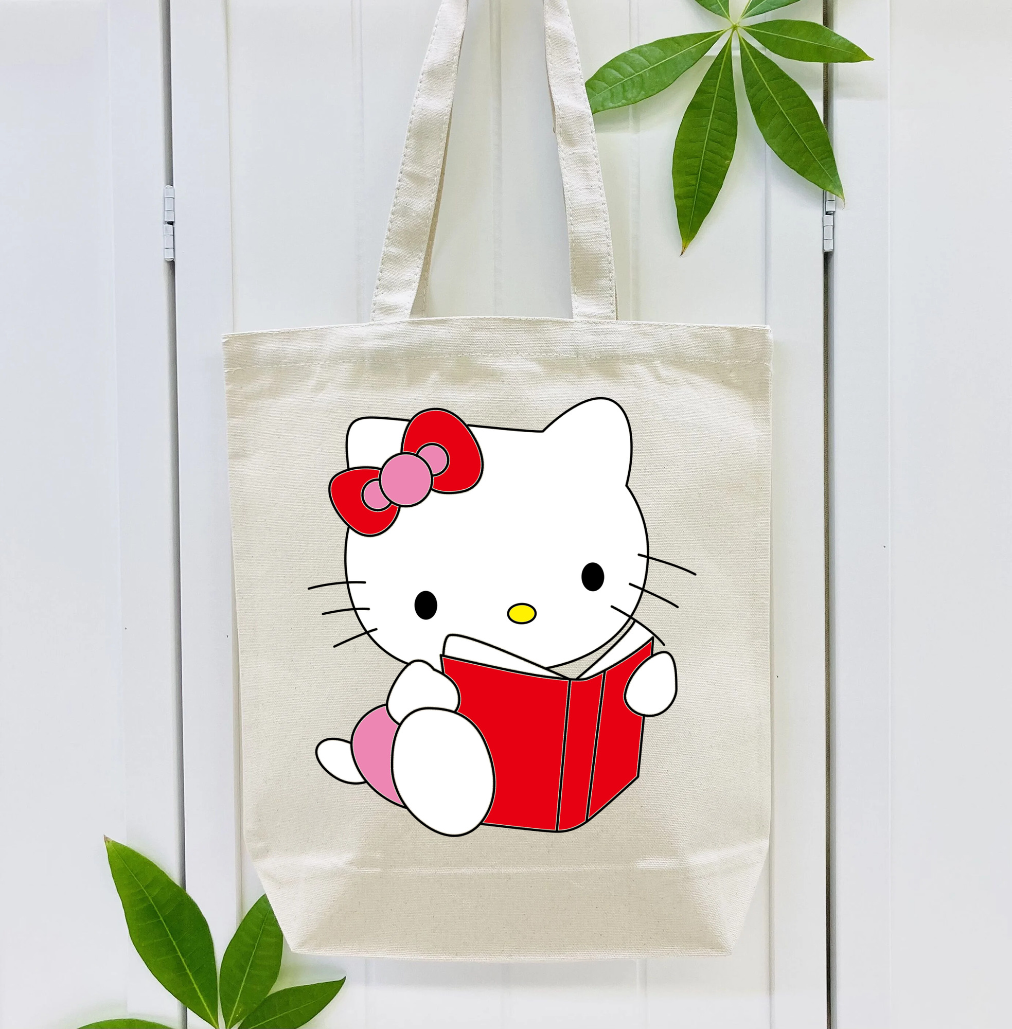Hello Kitty ハローキティ 縦型キャンバス生地手提げバッグ　トートバッグ