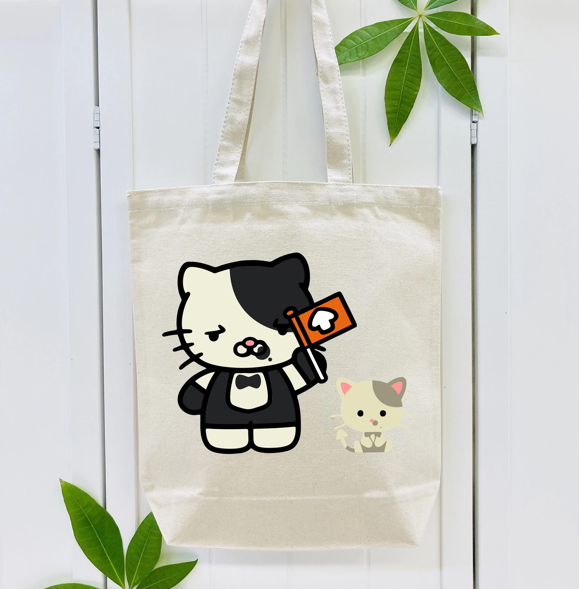Hello Kitty ハローキティ 縦型キャンバス生地手提げバッグ　トートバッグ
