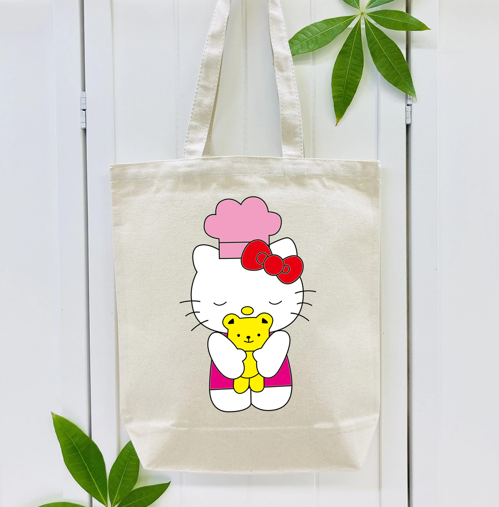 Hello Kitty ハローキティ 縦型キャンバス生地手提げバッグ　トートバッグ