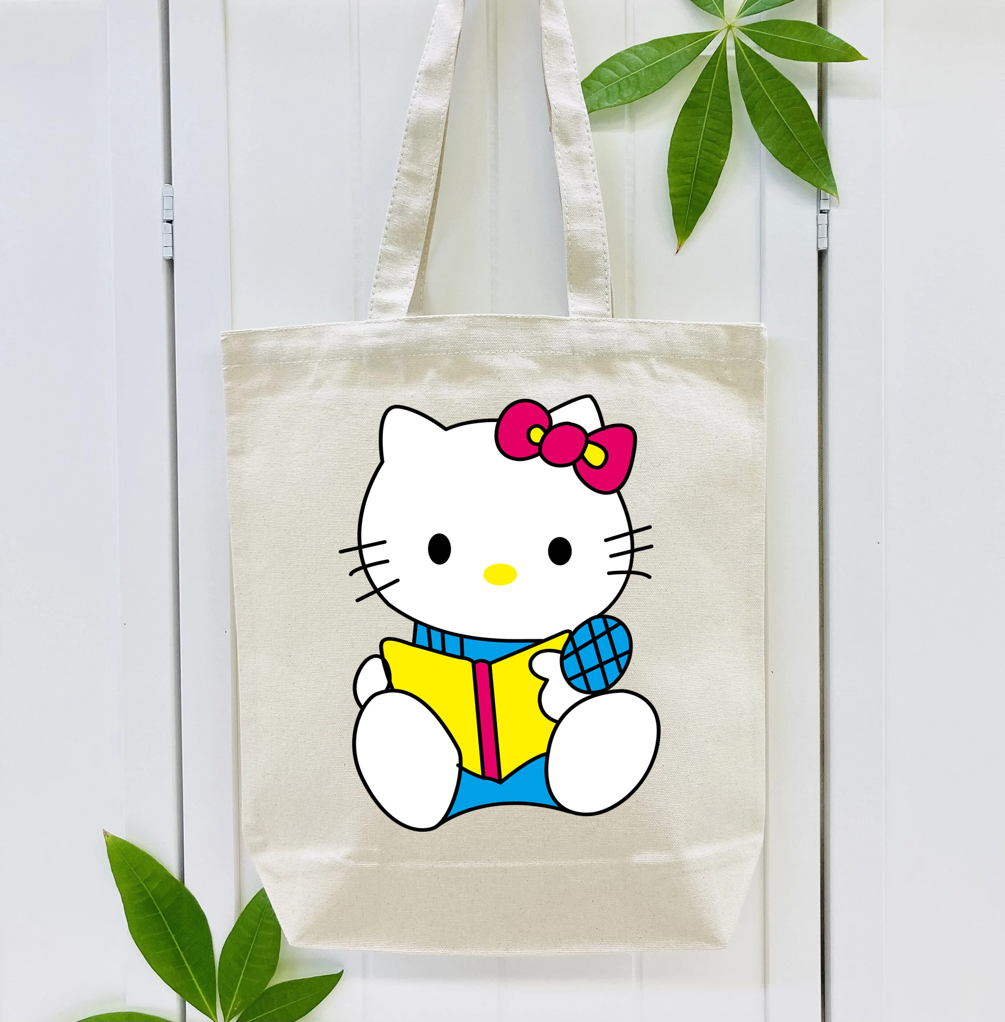 Hello Kitty ハローキティ 縦型キャンバス生地手提げバッグ　トートバッグ