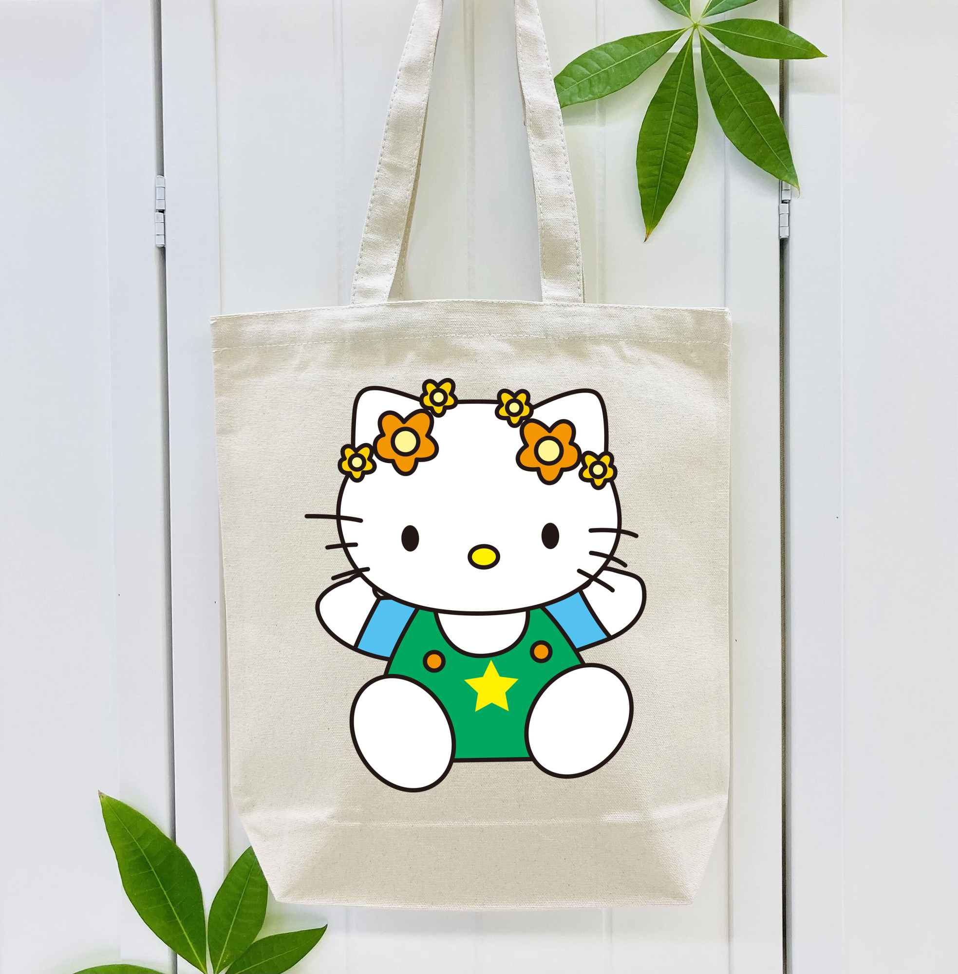 Hello Kitty ハローキティ 縦型キャンバス生地手提げバッグ　トートバッグ