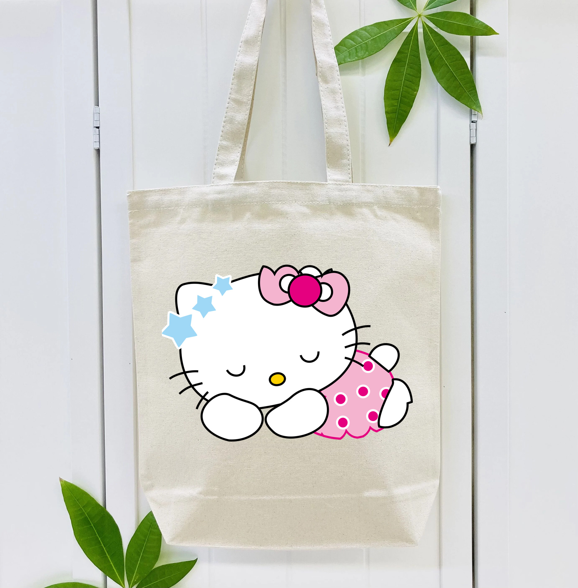 Hello Kitty ハローキティ 縦型キャンバス生地手提げバッグ　トートバッグ