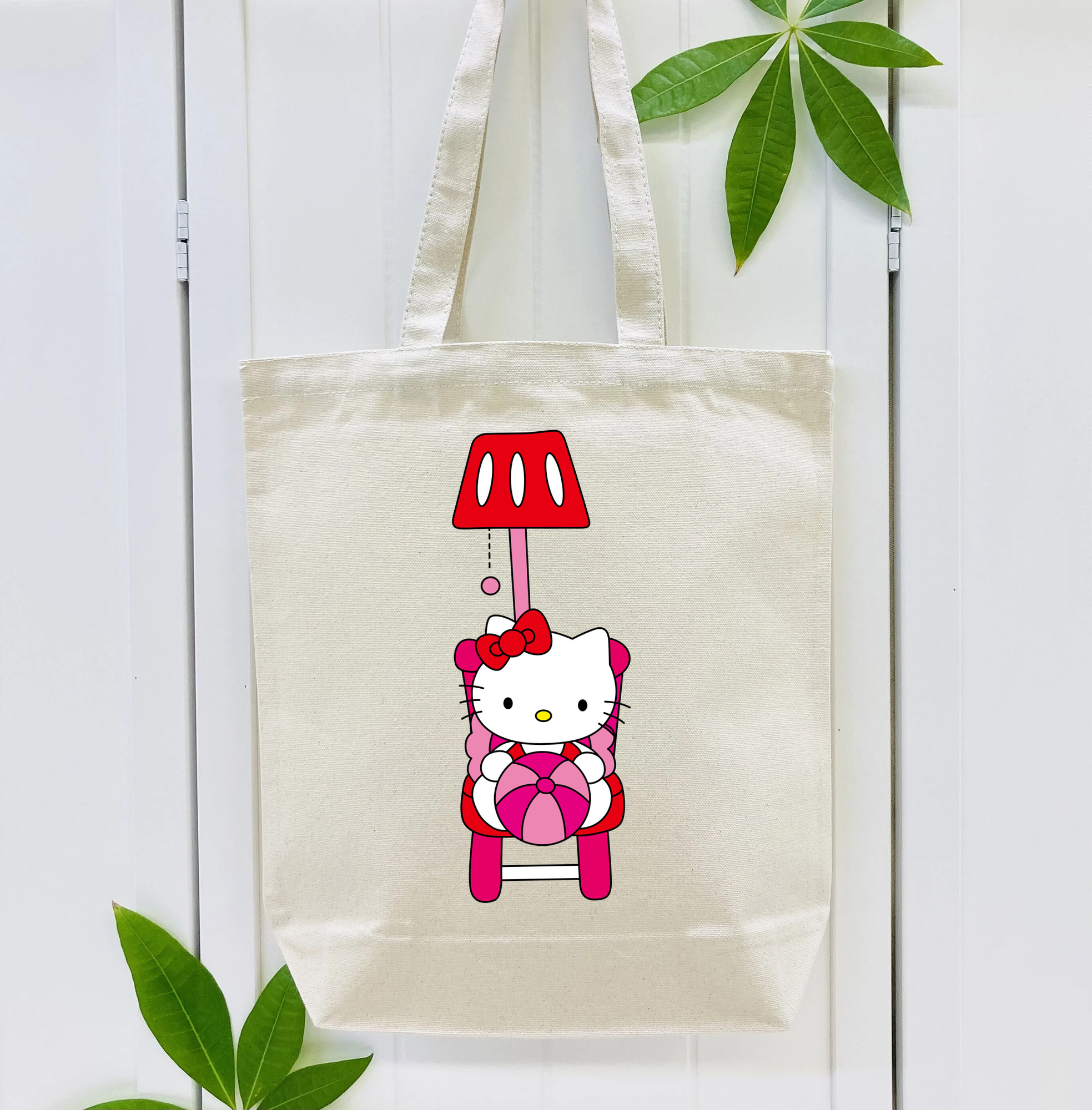 Hello Kitty ハローキティ 縦型キャンバス生地手提げバッグ　トートバッグ