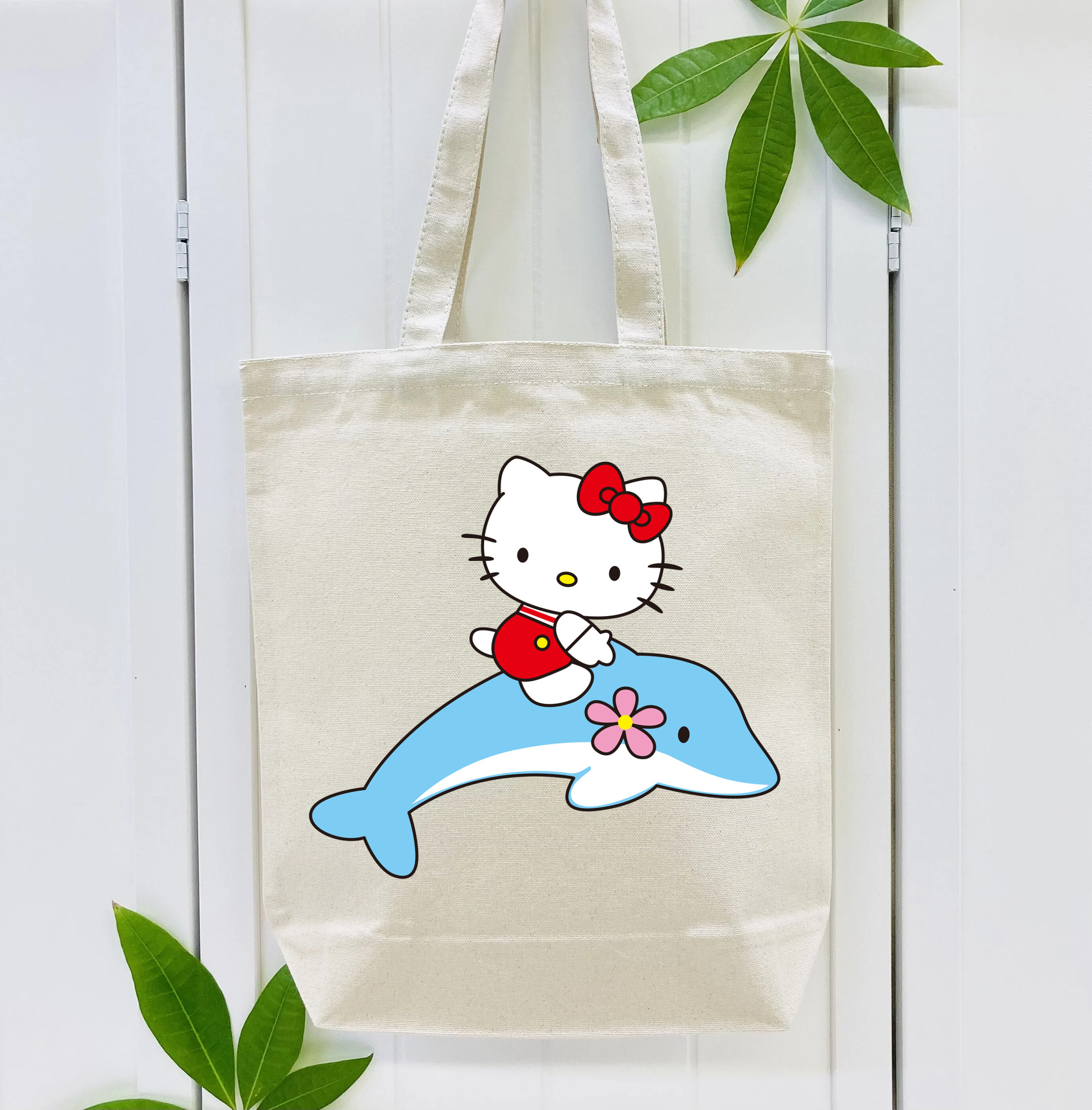 Hello Kitty ハローキティ 縦型キャンバス生地手提げバッグ　トートバッグ