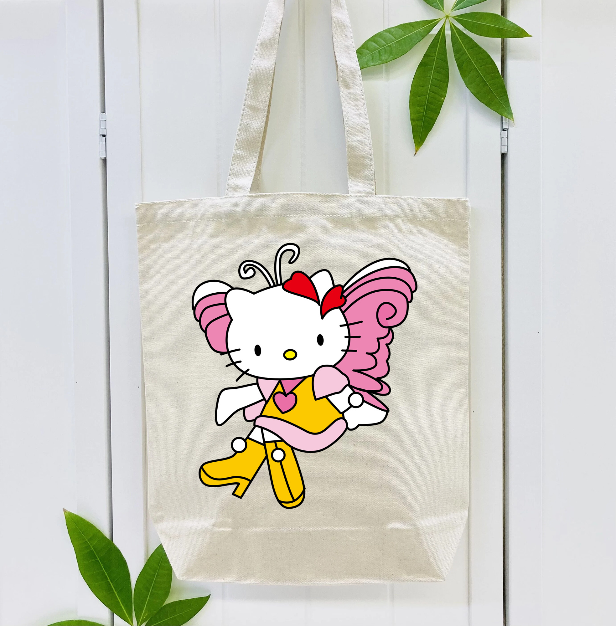 Hello Kitty ハローキティ 縦型キャンバス生地手提げバッグ　トートバッグ