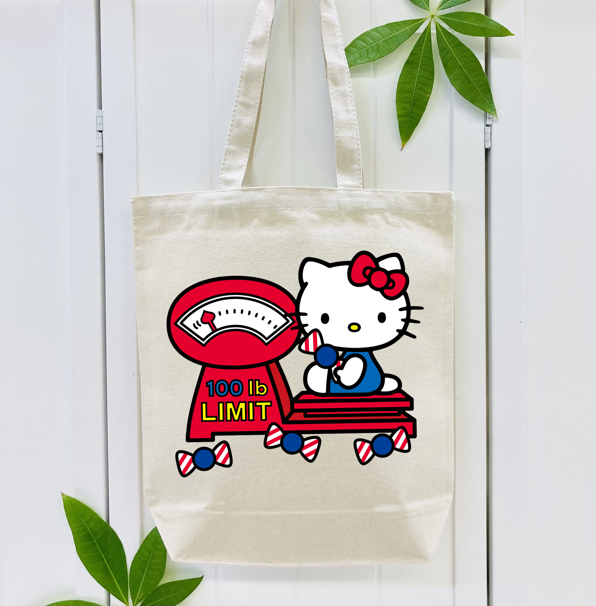 Hello Kitty ハローキティ 縦型キャンバス生地手提げバッグ　トートバッグ