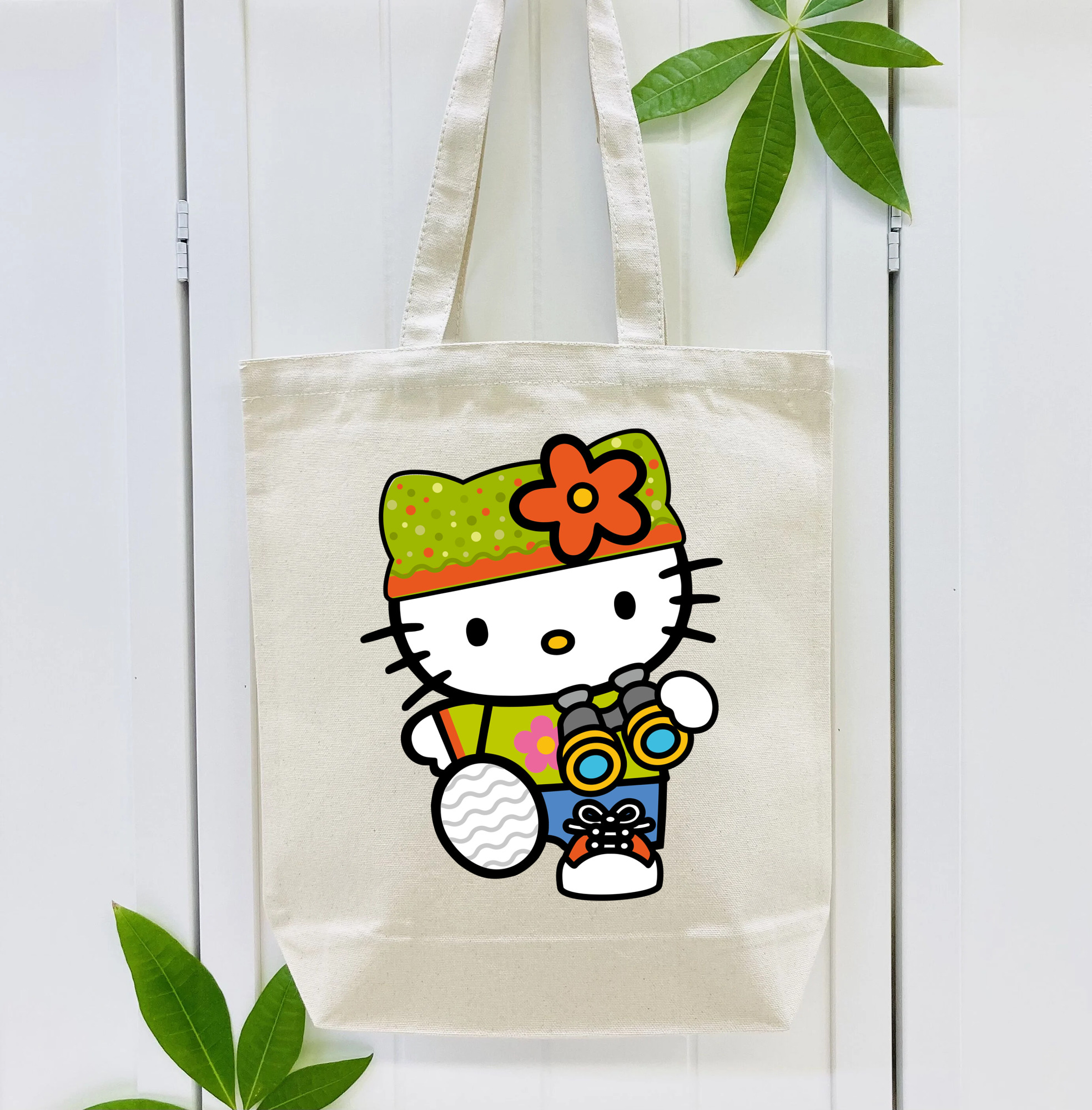 Hello Kitty ハローキティ 縦型キャンバス生地手提げバッグ　トートバッグ