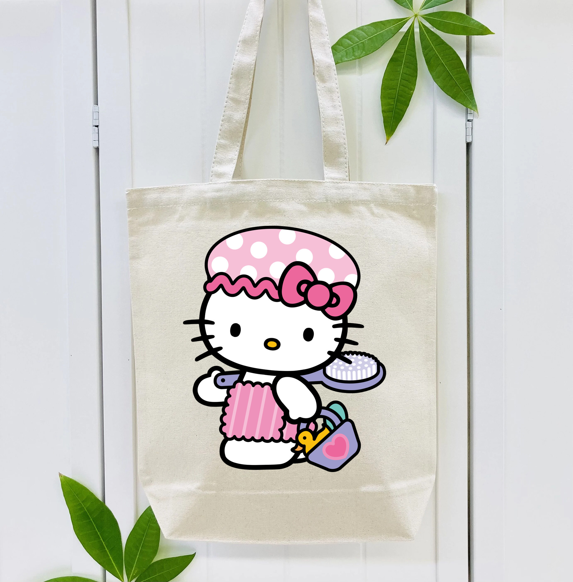 Hello Kitty ハローキティ 縦型キャンバス生地手提げバッグ　トートバッグ