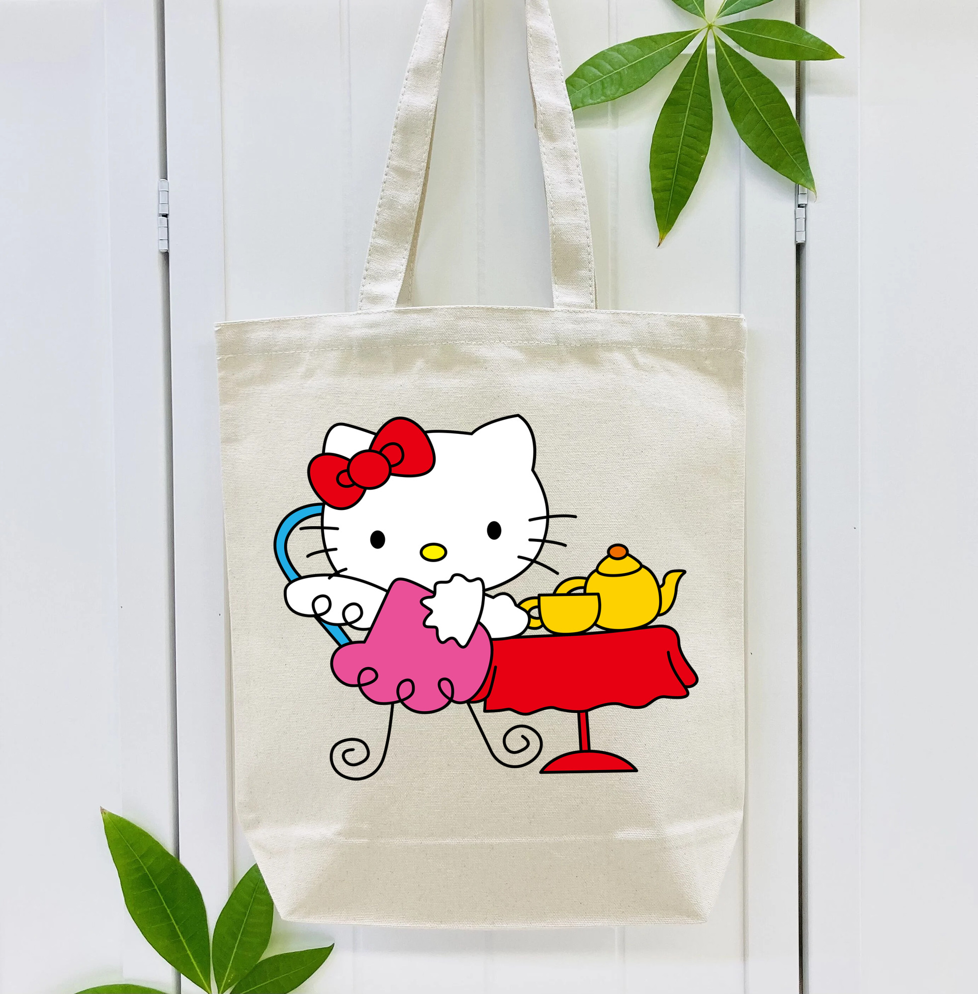 Hello Kitty ハローキティ 縦型キャンバス生地手提げバッグ　トートバッグ
