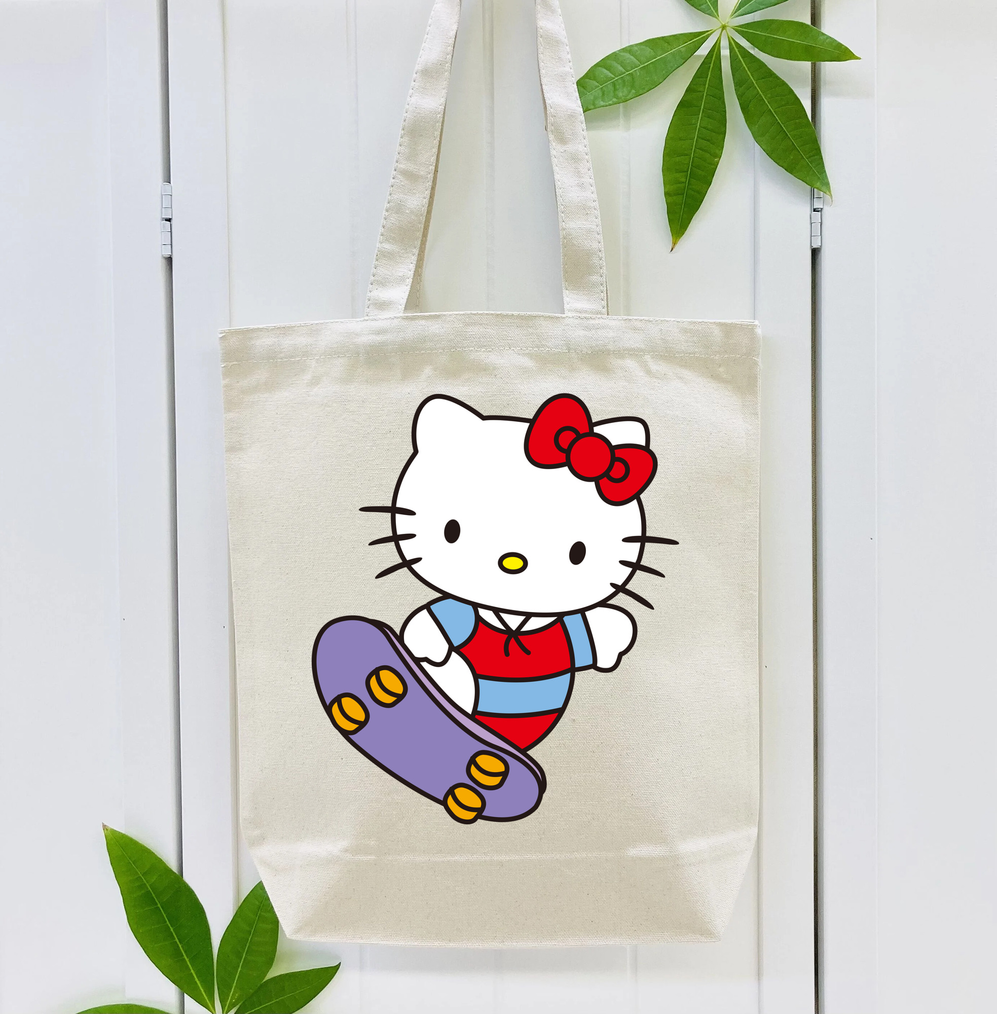 Hello Kitty ハローキティ 縦型キャンバス生地手提げバッグ　トートバッグ