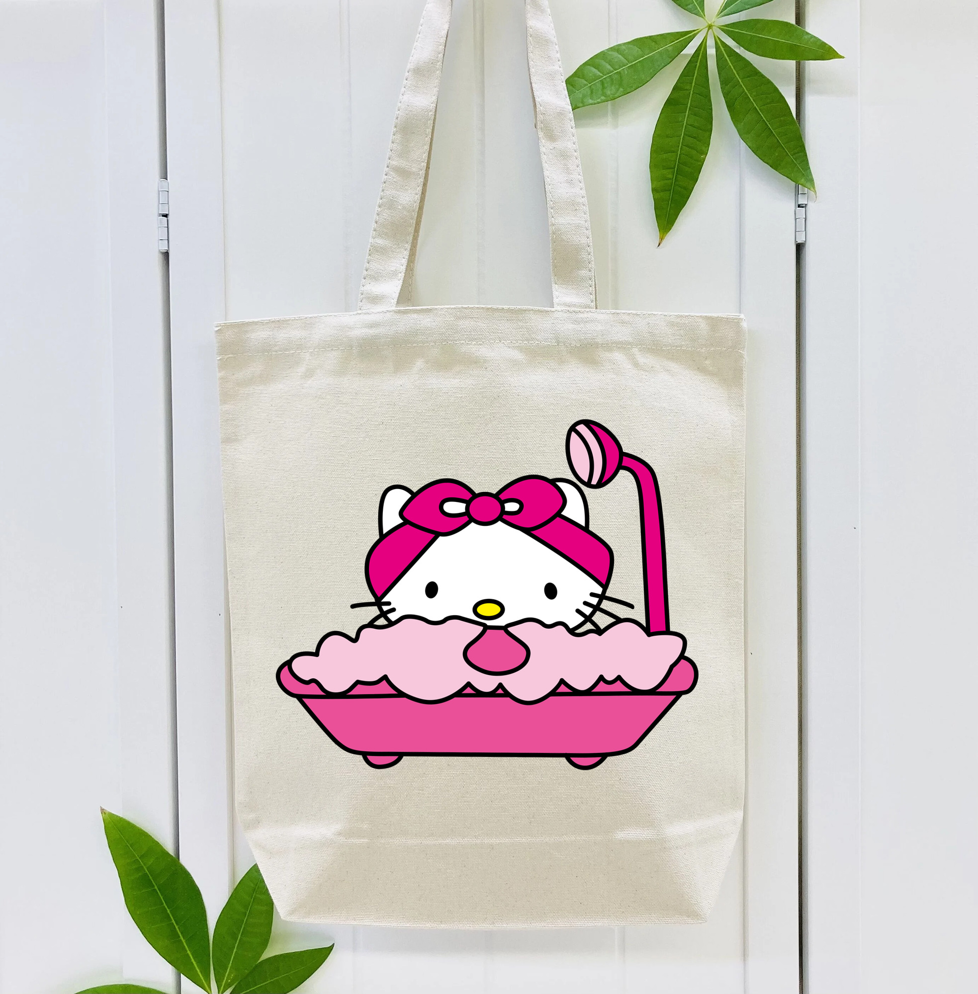 Hello Kitty ハローキティ 縦型キャンバス生地手提げバッグ　トートバッグ