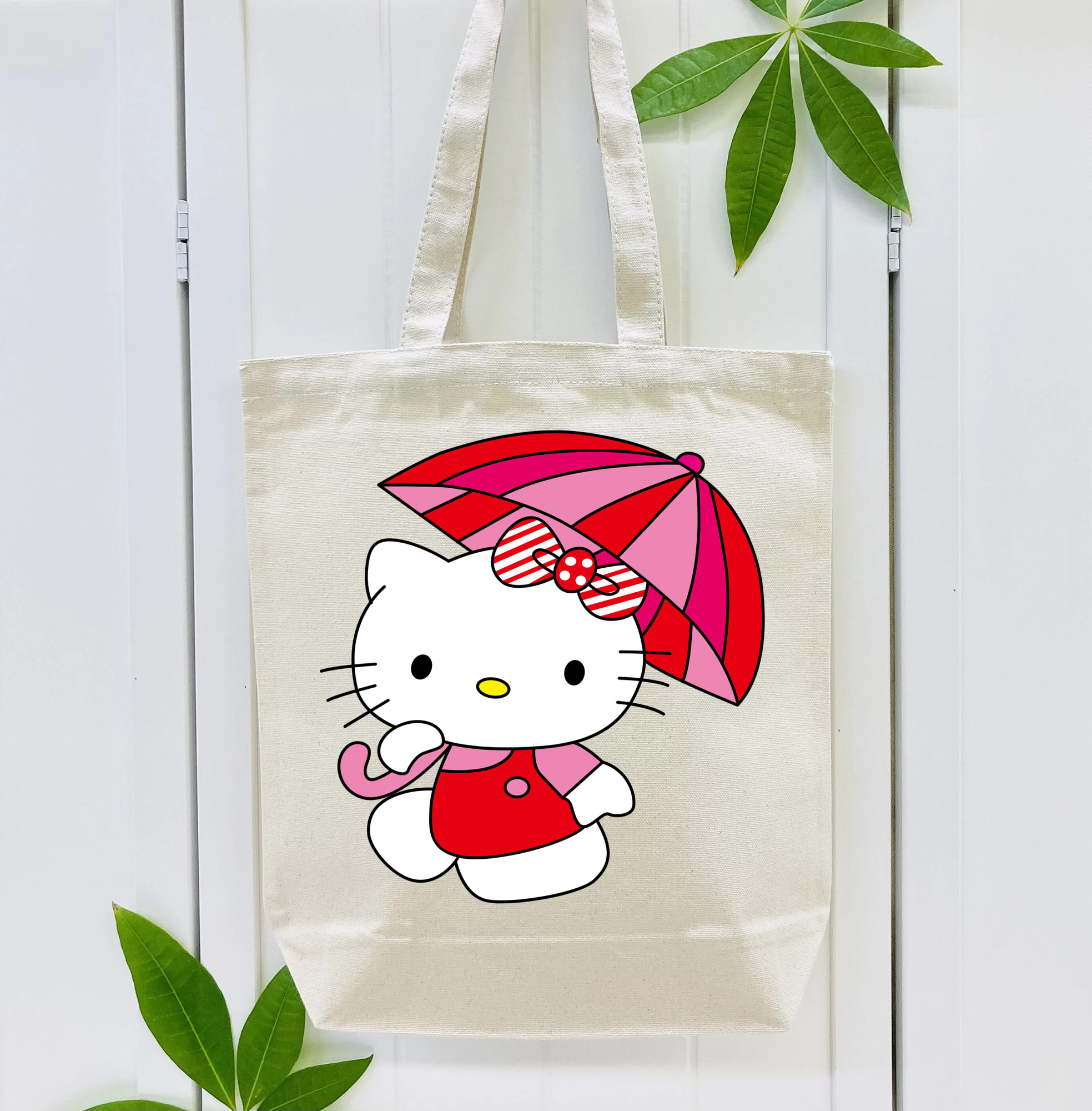 Hello Kitty ハローキティ 縦型キャンバス生地手提げバッグ　トートバッグ