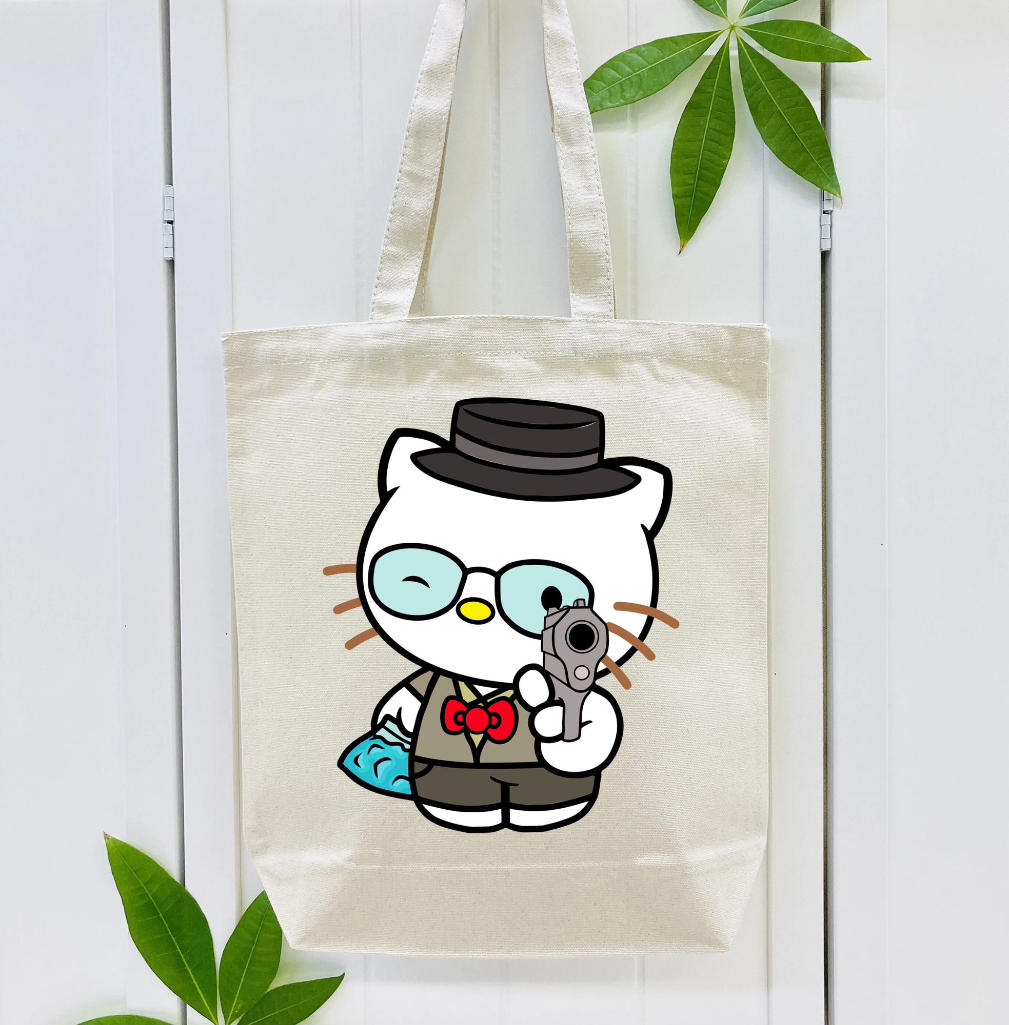Hello Kitty ハローキティ 縦型キャンバス生地手提げバッグ　トートバッグ