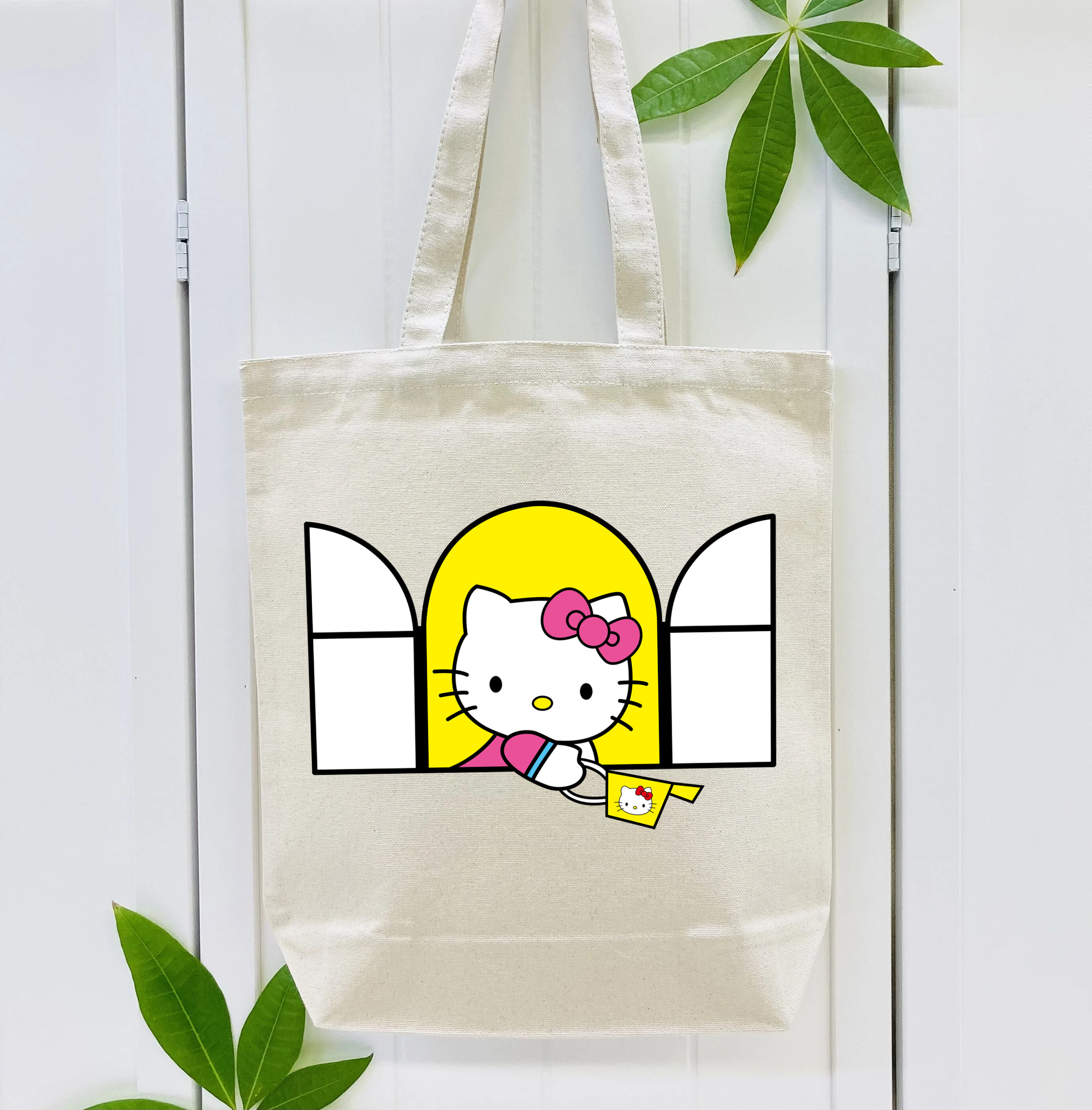 Hello Kitty ハローキティ 縦型キャンバス生地手提げバッグ　トートバッグ