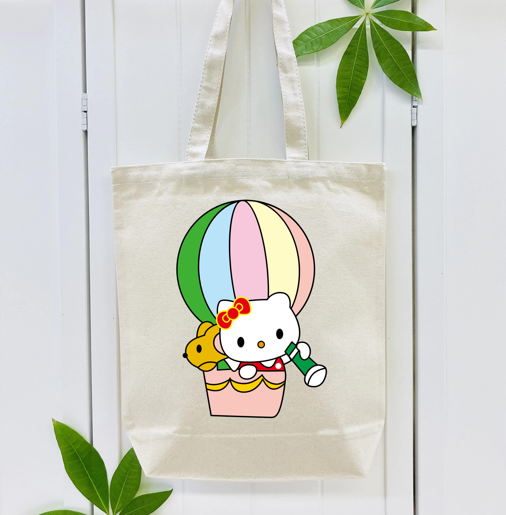 Hello Kitty ハローキティ 縦型キャンバス生地手提げバッグ　トートバッグ