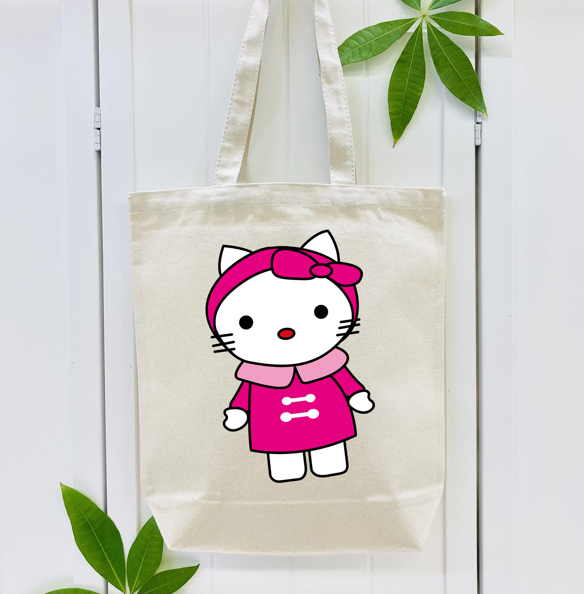 Hello Kitty ハローキティ 縦型キャンバス生地手提げバッグ　トートバッグ