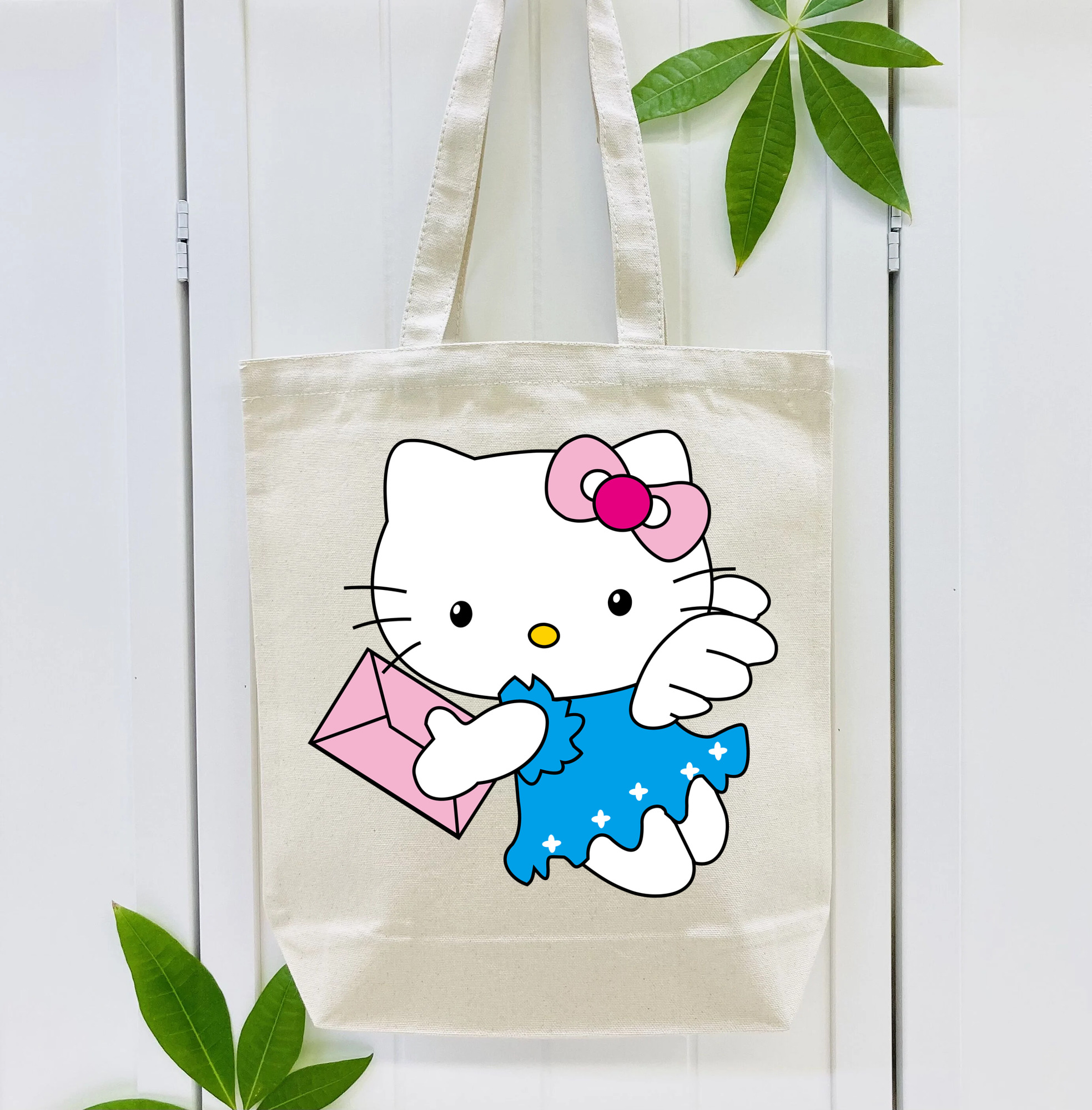 Hello Kitty ハローキティ 縦型キャンバス生地手提げバッグ　トートバッグ