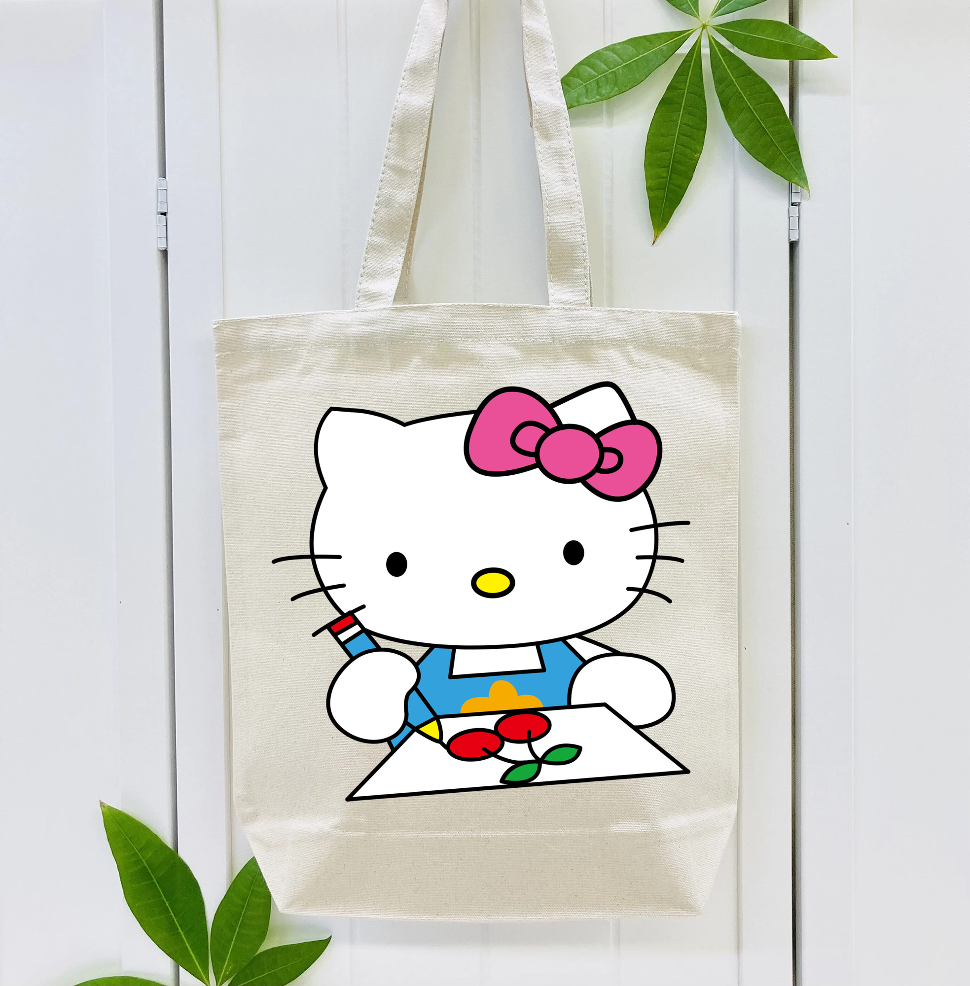 Hello Kitty ハローキティ 縦型キャンバス生地手提げバッグ　トートバッグ