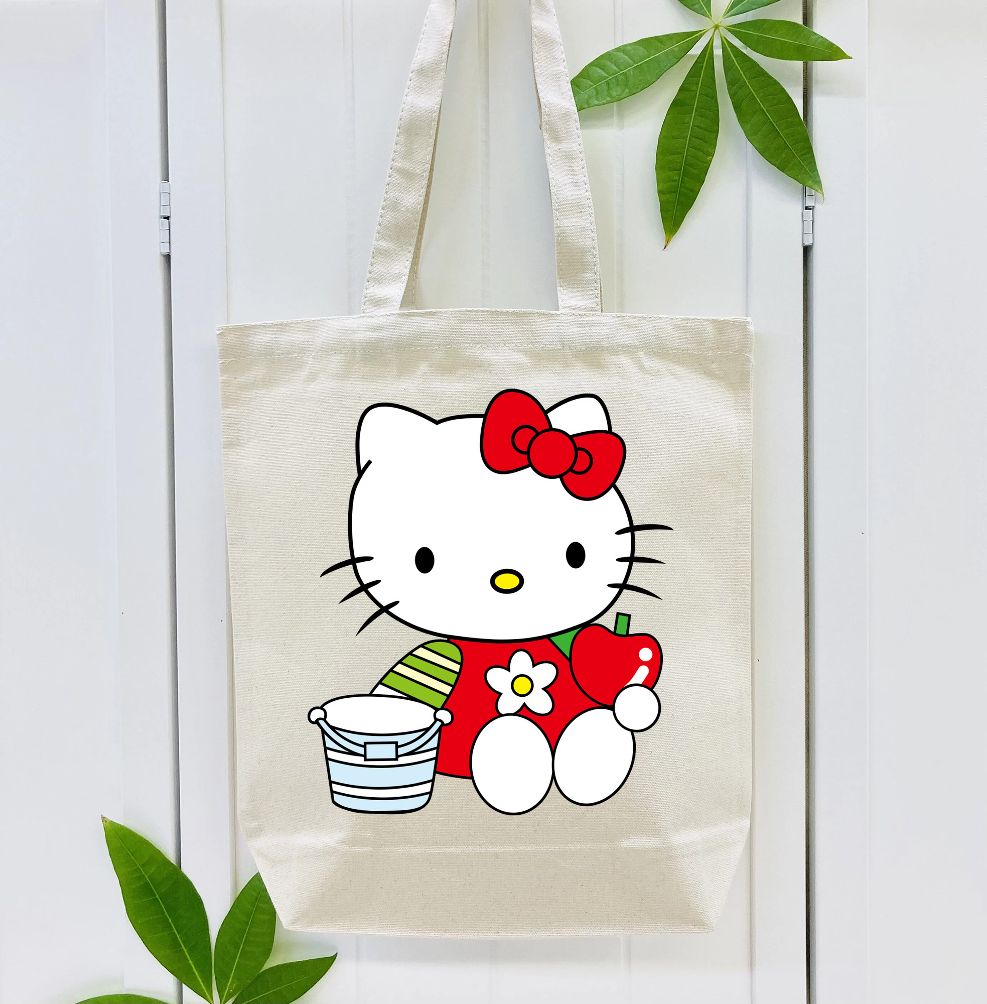 Hello Kitty ハローキティ 縦型キャンバス生地手提げバッグ　トートバッグ