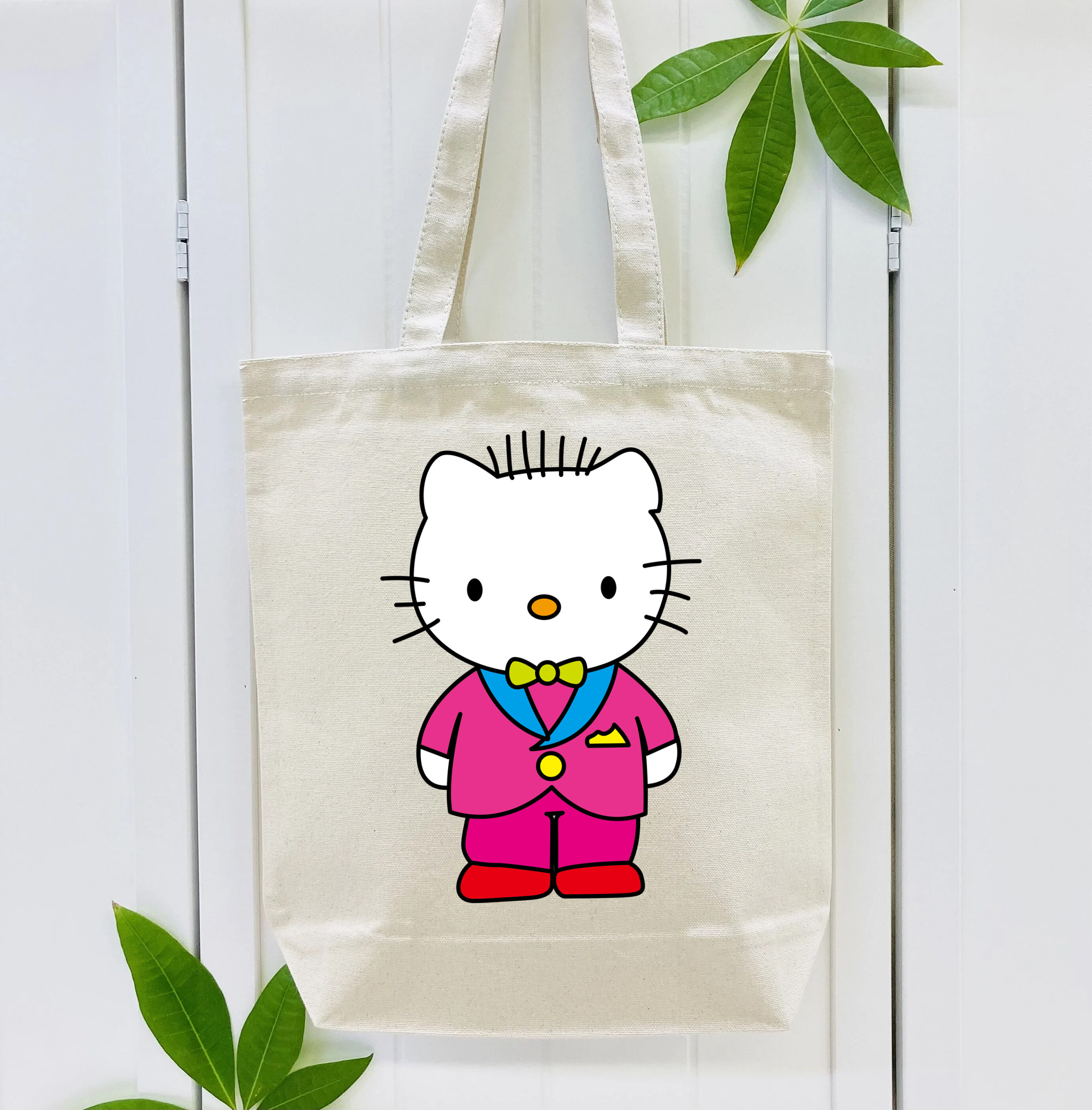 Hello Kitty ハローキティ 縦型キャンバス生地手提げバッグ　トートバッグ