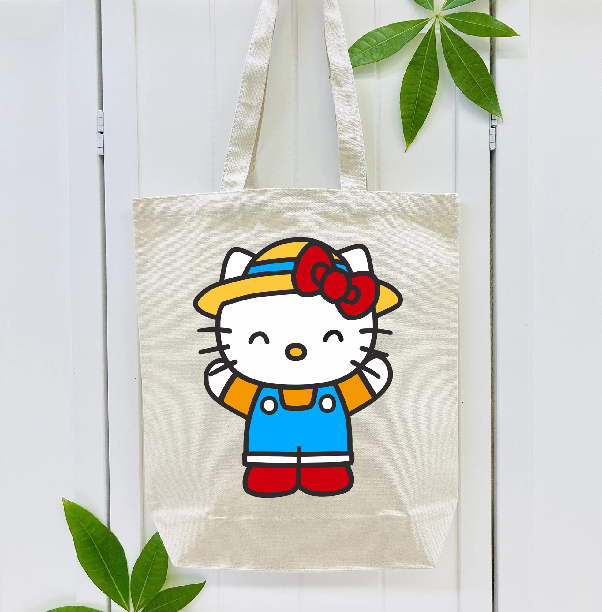 Hello Kitty ハローキティ 縦型キャンバス生地手提げバッグ　トートバッグ