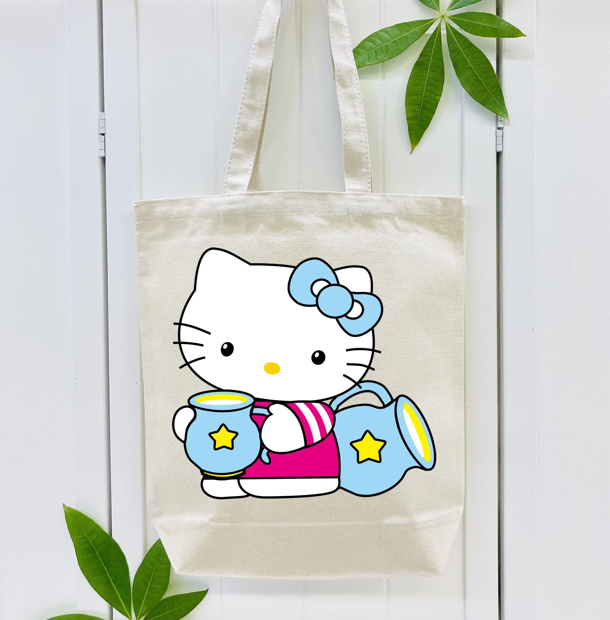 Hello Kitty ハローキティ 縦型キャンバス生地手提げバッグ　トートバッグ