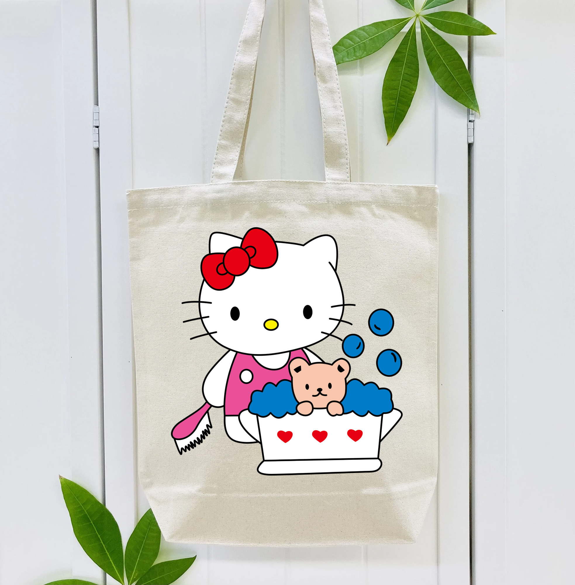 Hello Kitty ハローキティ 縦型キャンバス生地手提げバッグ　トートバッグ