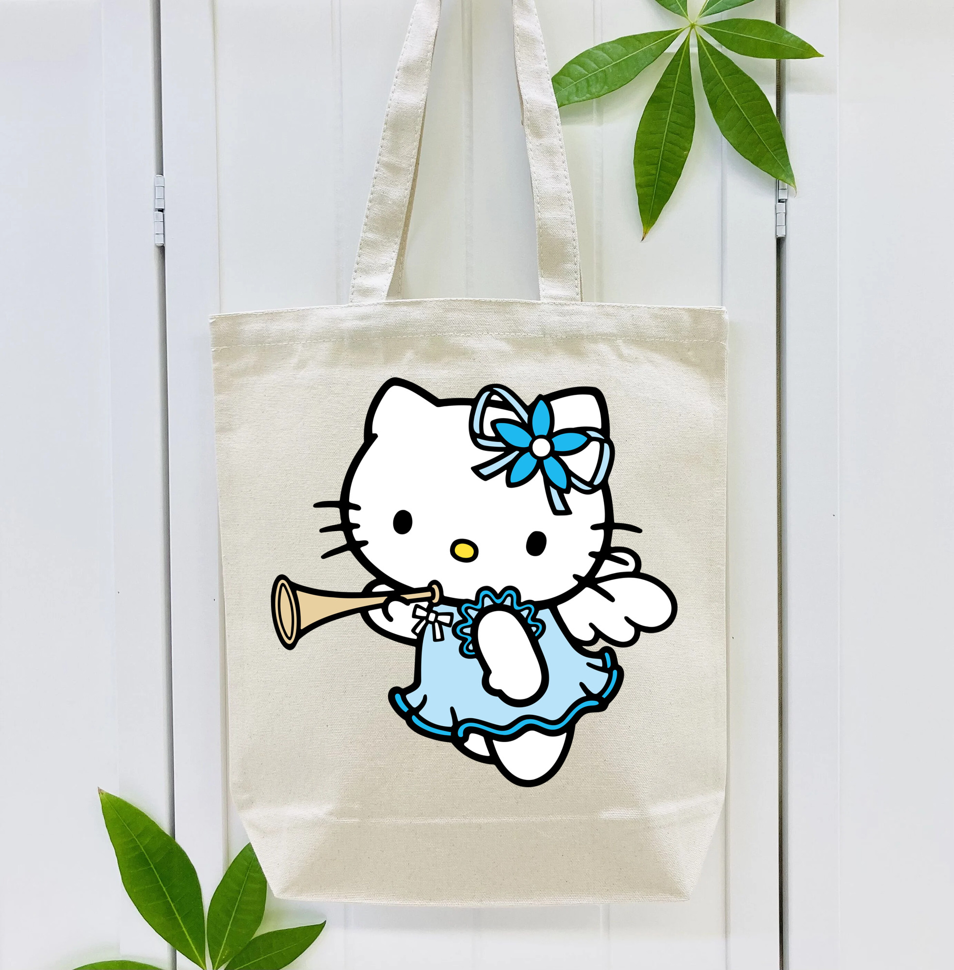 Hello Kitty ハローキティ 縦型キャンバス生地手提げバッグ　トートバッグ