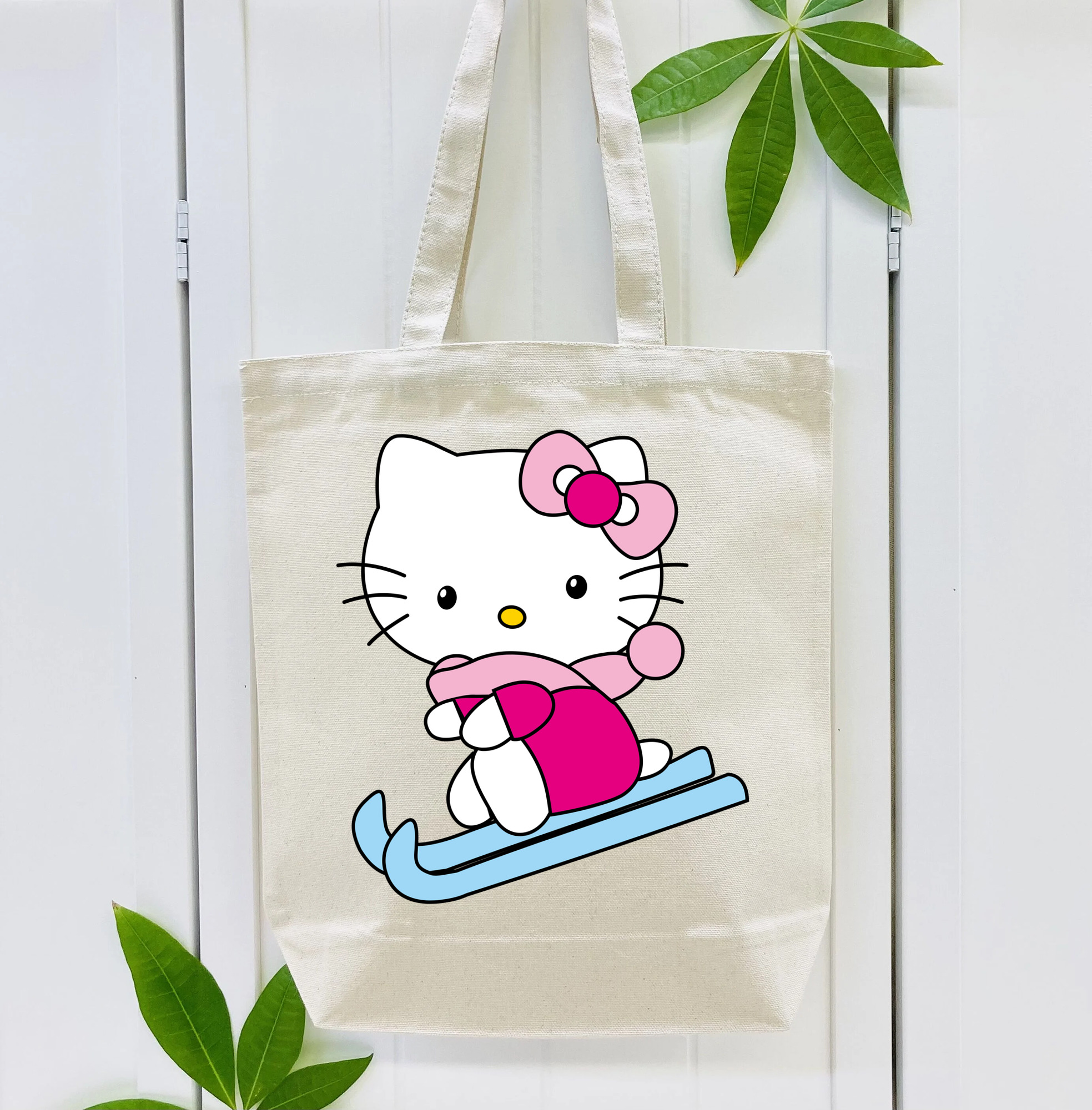 Hello Kitty ハローキティ 縦型キャンバス生地手提げバッグ　トートバッグ