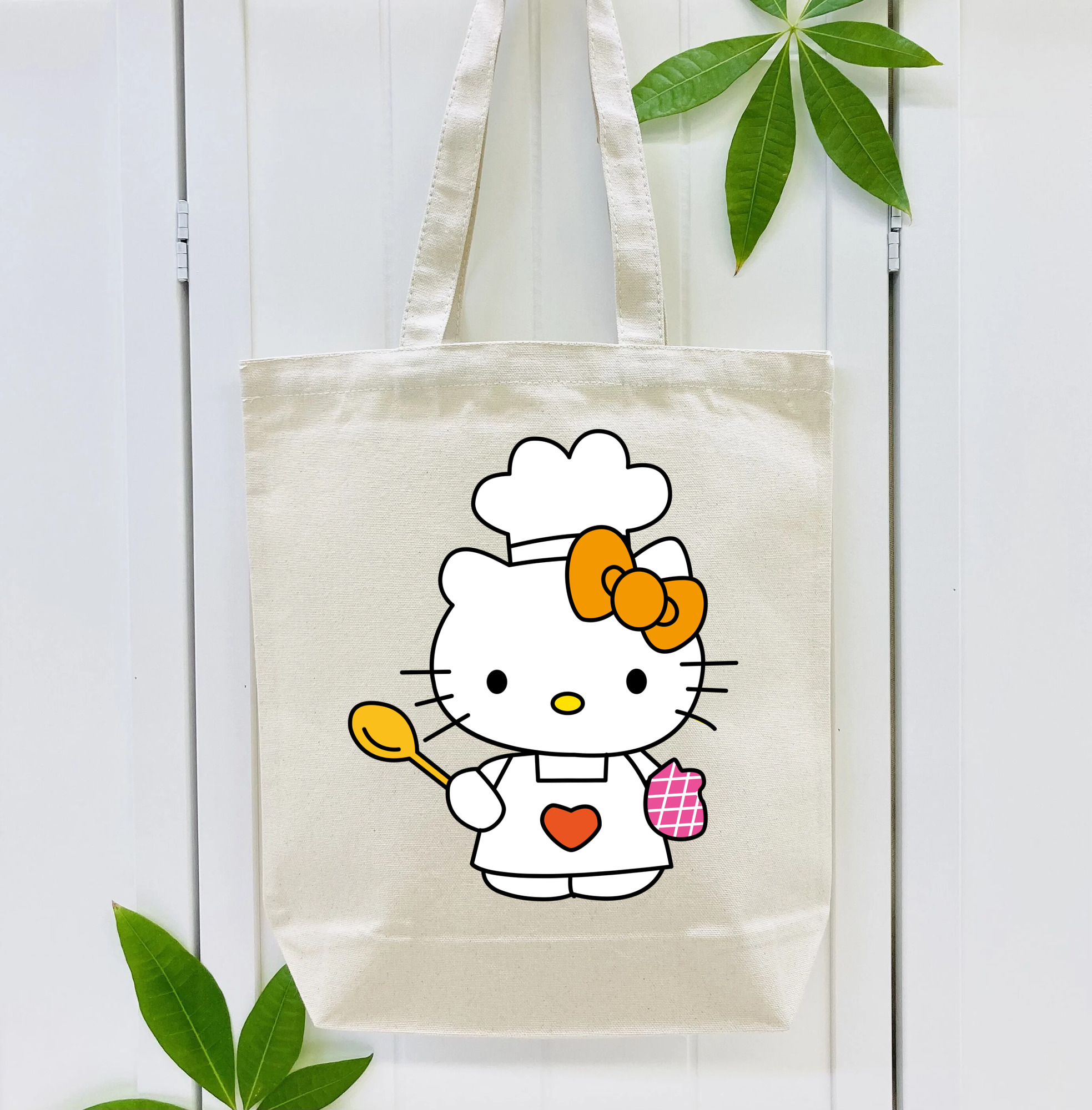 Hello Kitty ハローキティ 縦型キャンバス生地手提げバッグ　トートバッグ