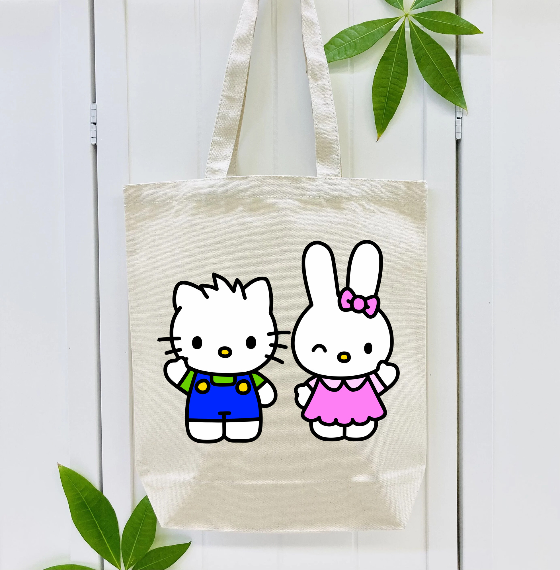 Hello Kitty ハローキティ 縦型キャンバス生地手提げバッグ　トートバッグ