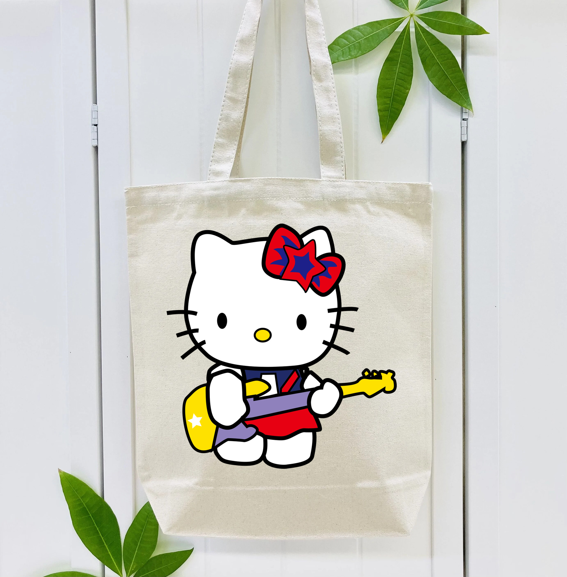 Hello Kitty ハローキティ 縦型キャンバス生地手提げバッグ　トートバッグ
