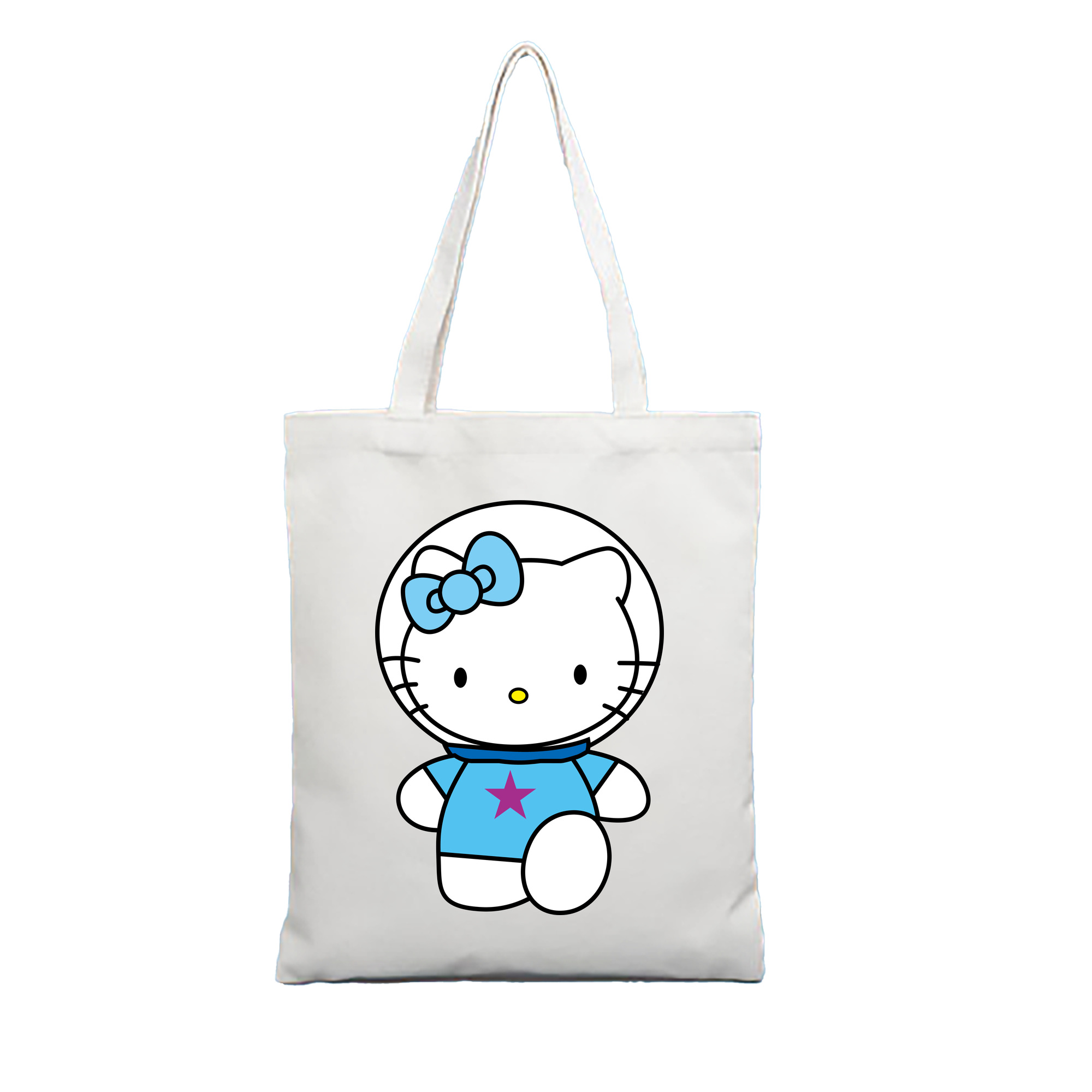 （画像用） Hello Kitty ハローキティ 縦型キャンバス生地手提げバッグ　トートバッグ