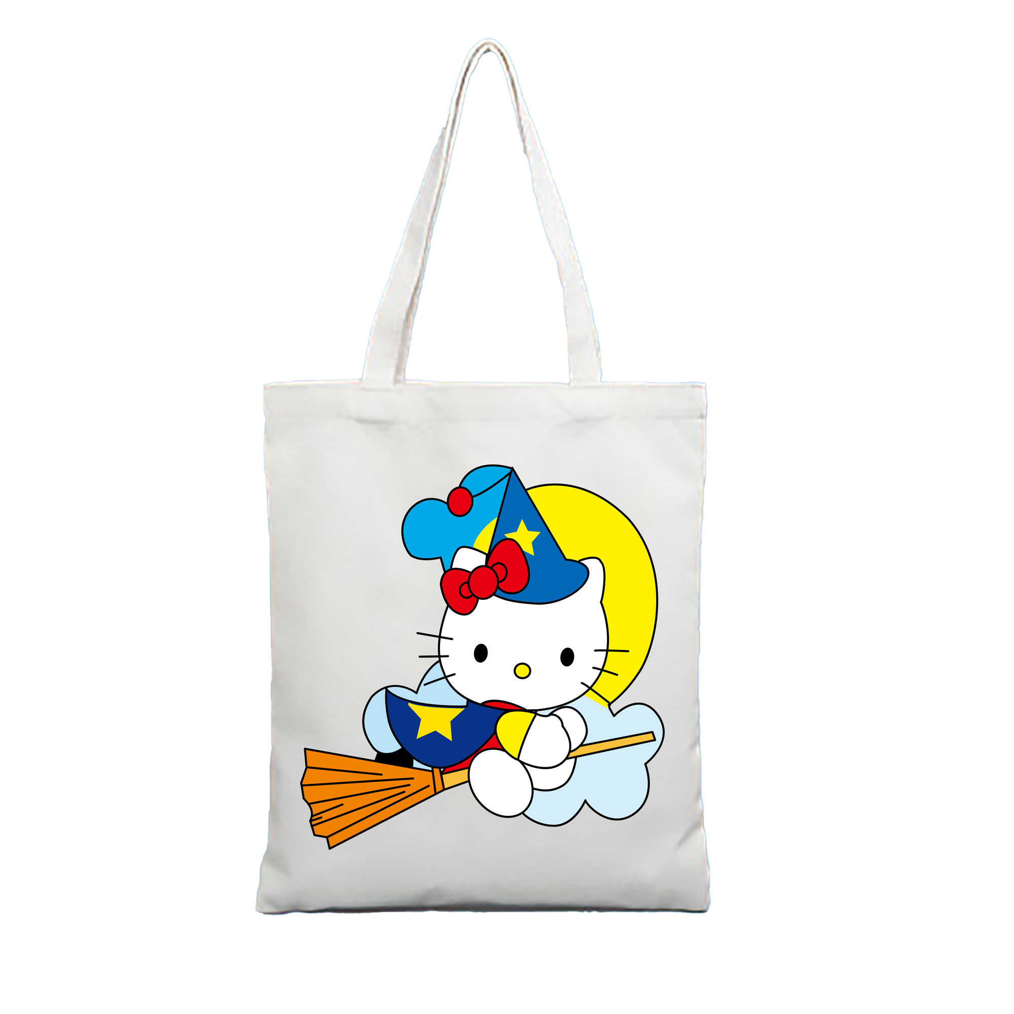 （画像用） Hello Kitty ハローキティ 縦型キャンバス生地手提げバッグ　トートバッグ