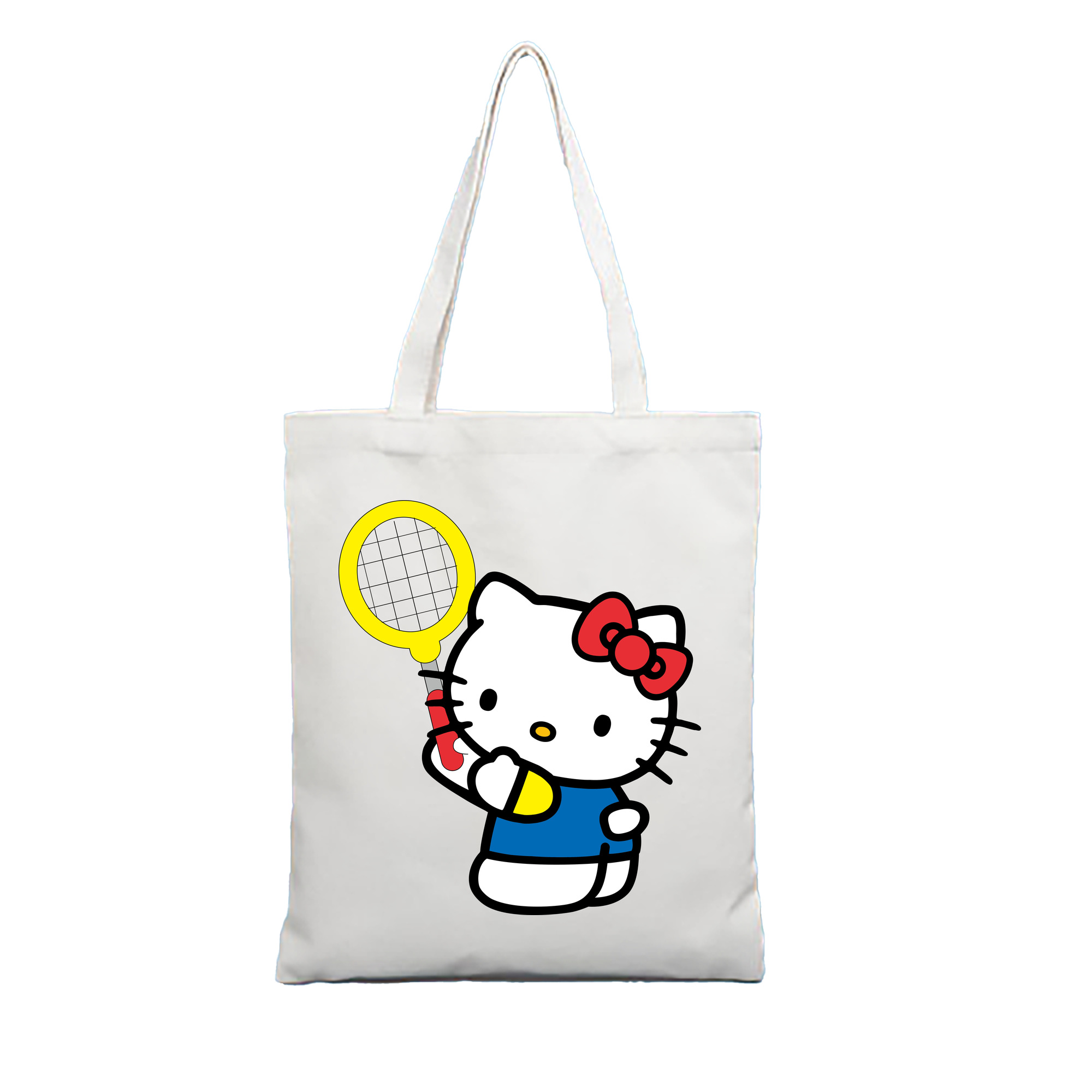 （画像用） Hello Kitty ハローキティ 縦型キャンバス生地手提げバッグ　トートバッグ