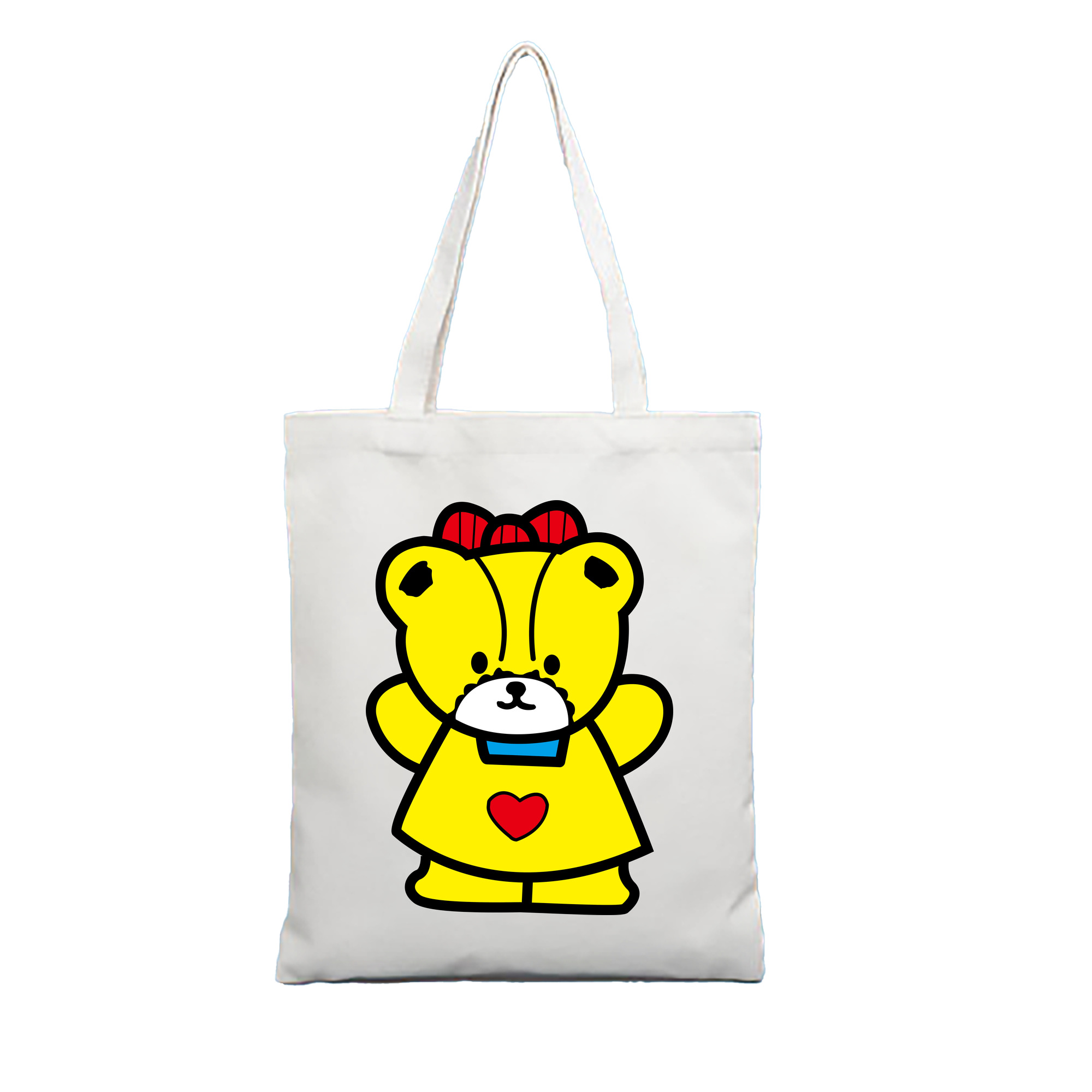 （画像用） Hello Kitty ハローキティ 縦型キャンバス生地手提げバッグ　トートバッグ