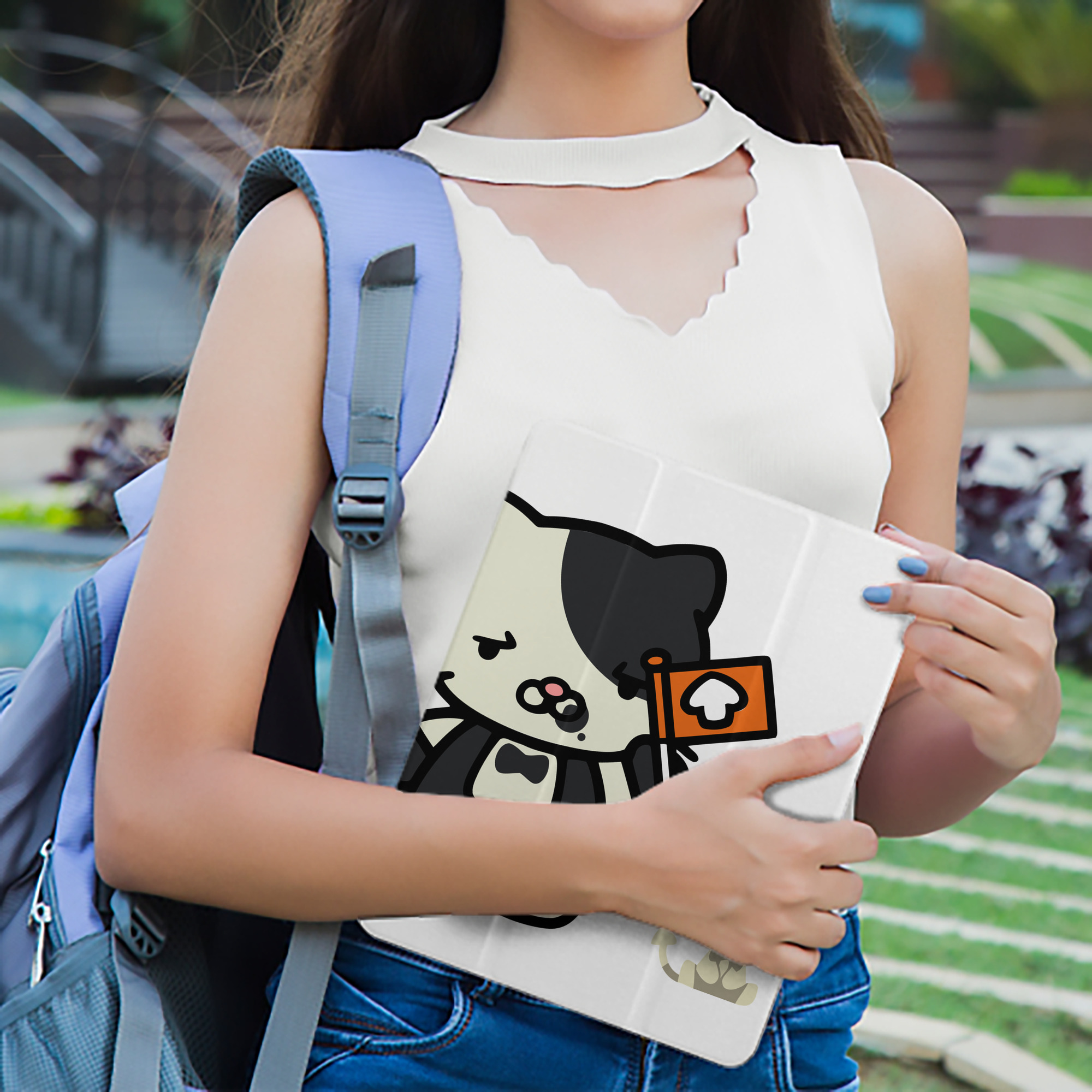 Hello Kitty ハローキティ IPad ケース ペン収納付き 三つ折りスタンド PUレザー×シリコン 対応機種9.5/10.5/10.9インチ