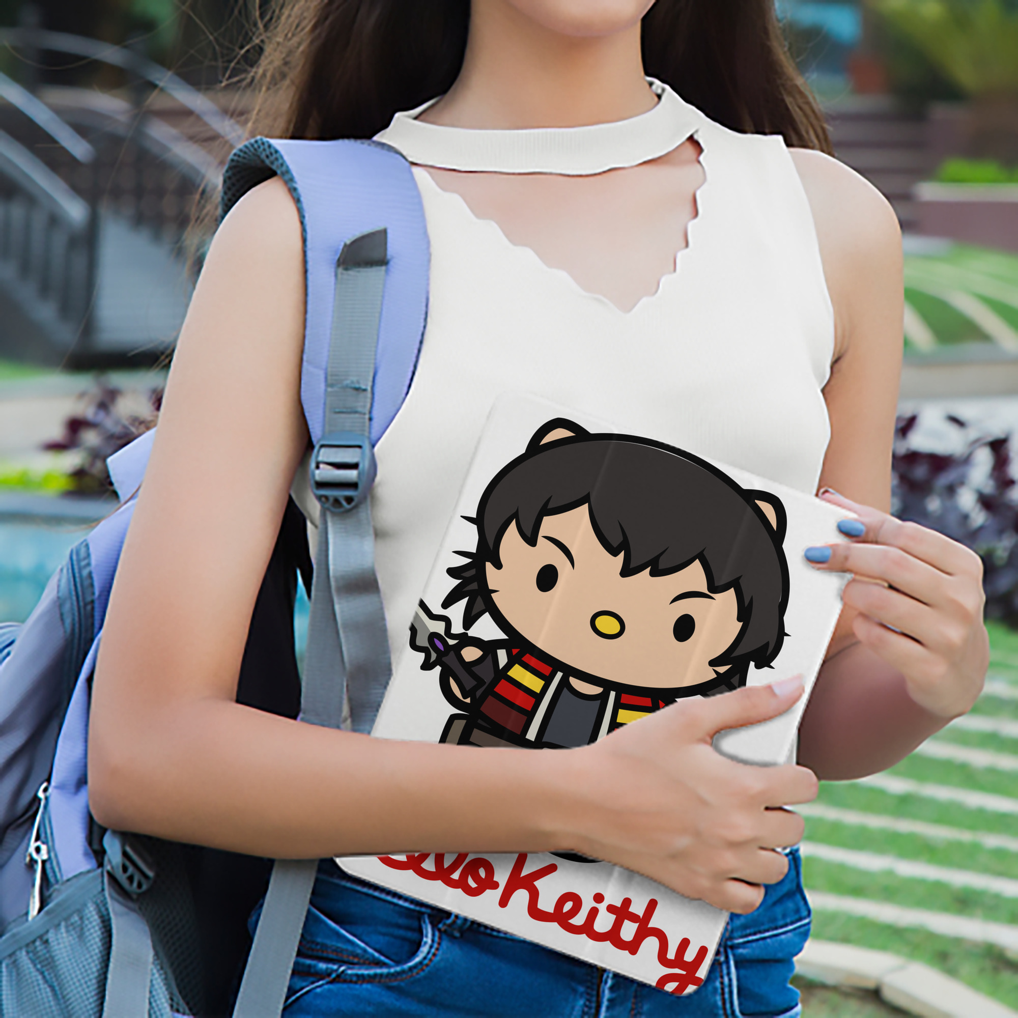 Hello Kitty ハローキティ IPad ケース ペン収納付き 三つ折りスタンド PUレザー×シリコン 対応機種9.5/10.5/10.9インチ