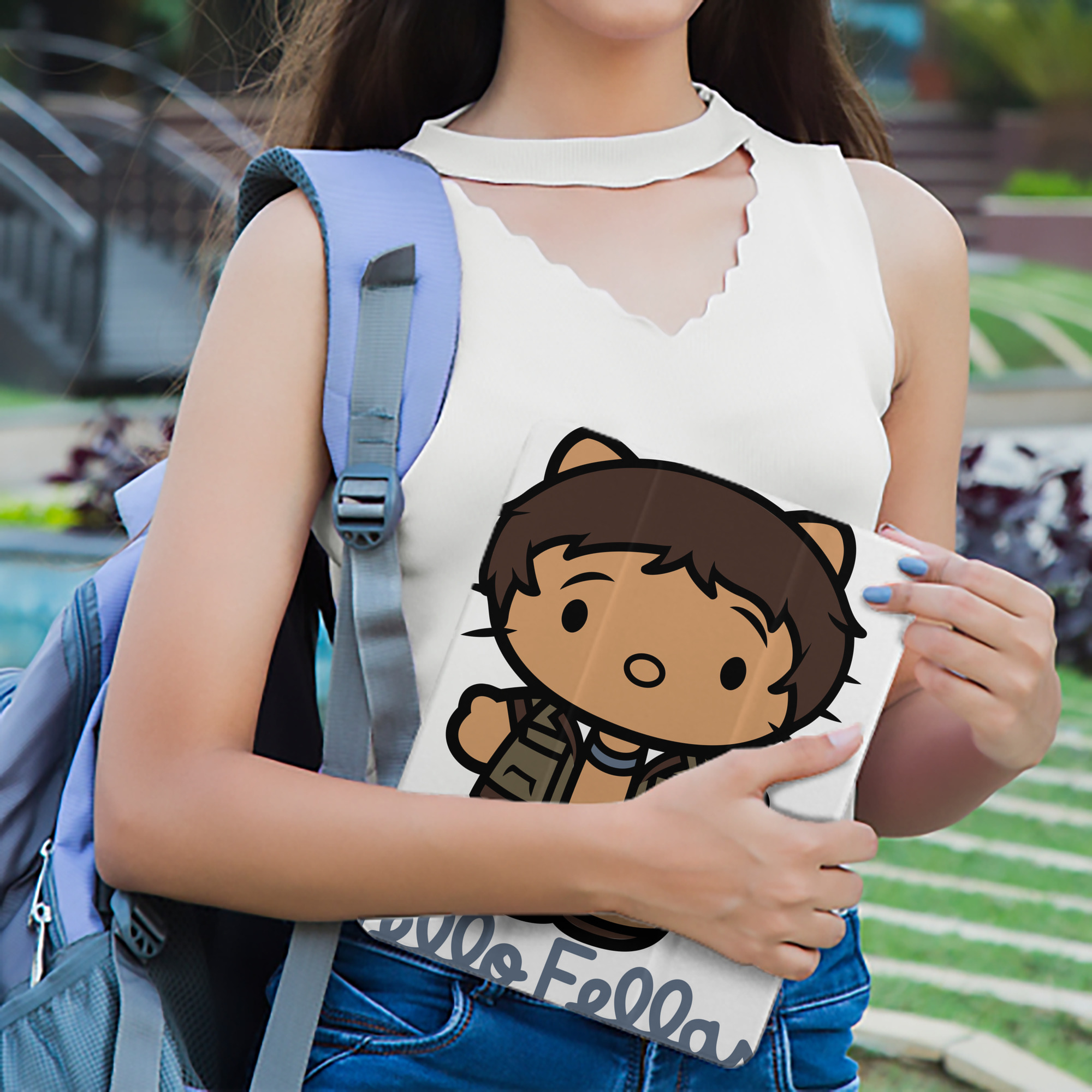 Hello Kitty ハローキティ IPad ケース ペン収納付き 三つ折りスタンド PUレザー×シリコン 対応機種9.5/10.5/10.9インチ