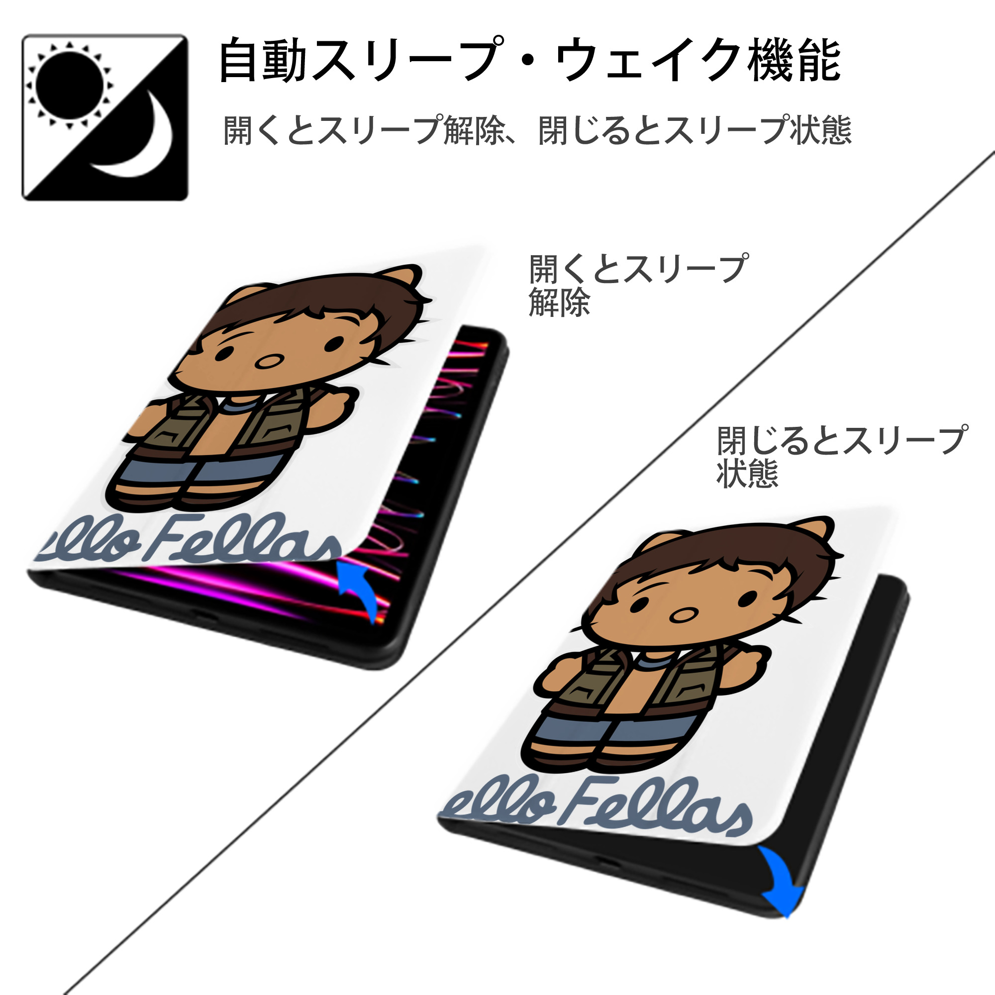 Hello Kitty ハローキティ IPad ケース ペン収納付き 三つ折りスタンド PUレザー×シリコン 対応機種9.5/10.5/10.9インチ
