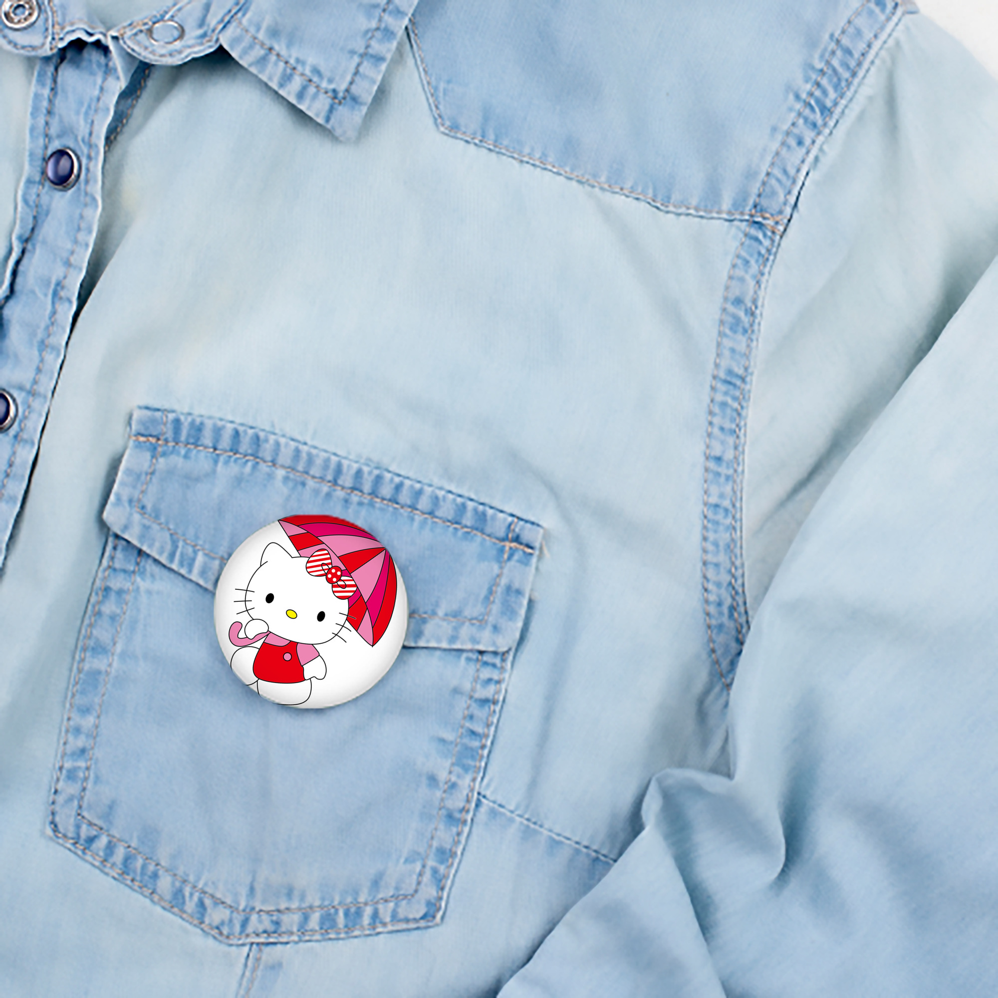Hello Kitty ハローキティ 6cm 缶バッジ 複数セット
