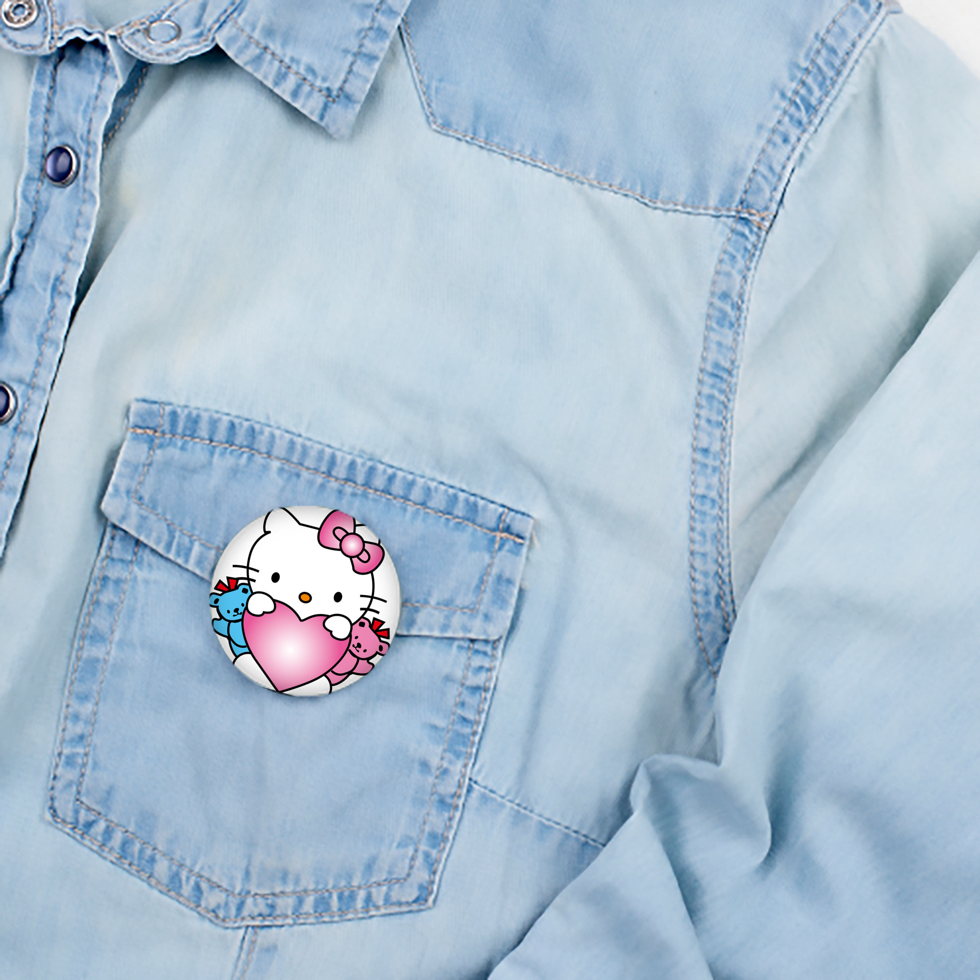 Hello Kitty ハローキティ 6cm 缶バッジ 複数セット