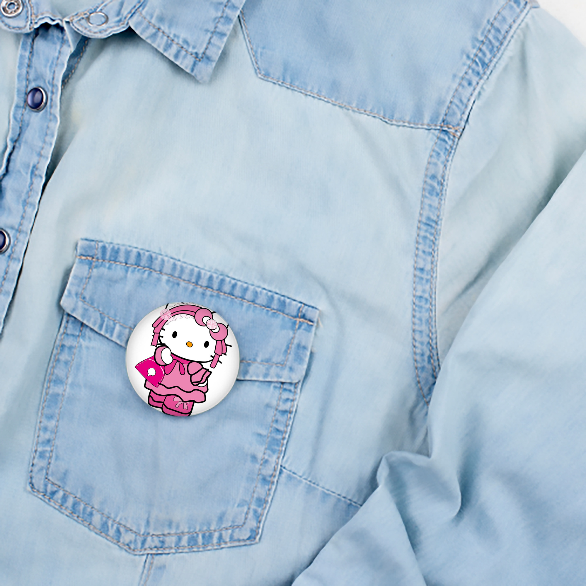 Hello Kitty ハローキティ 6cm 缶バッジ 複数セット