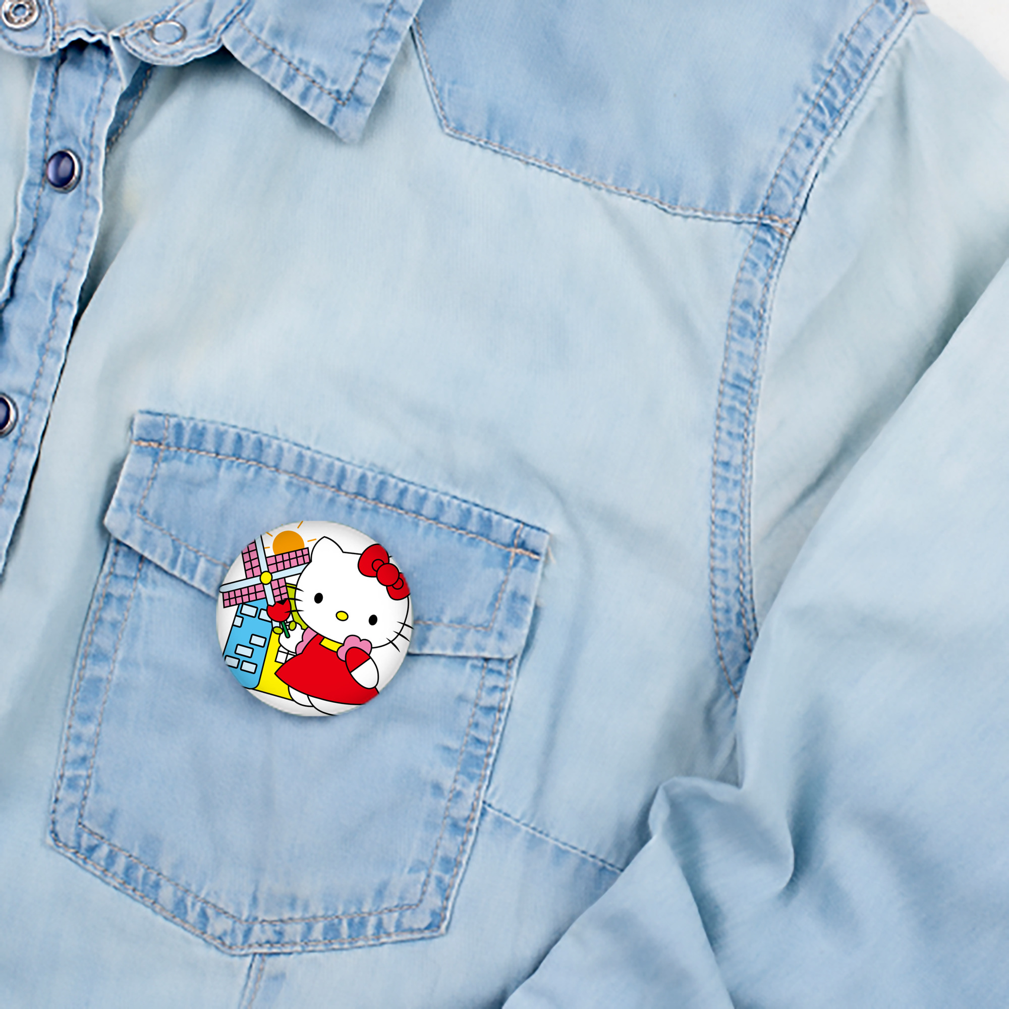 Hello Kitty ハローキティ 6cm 缶バッジ 複数セット