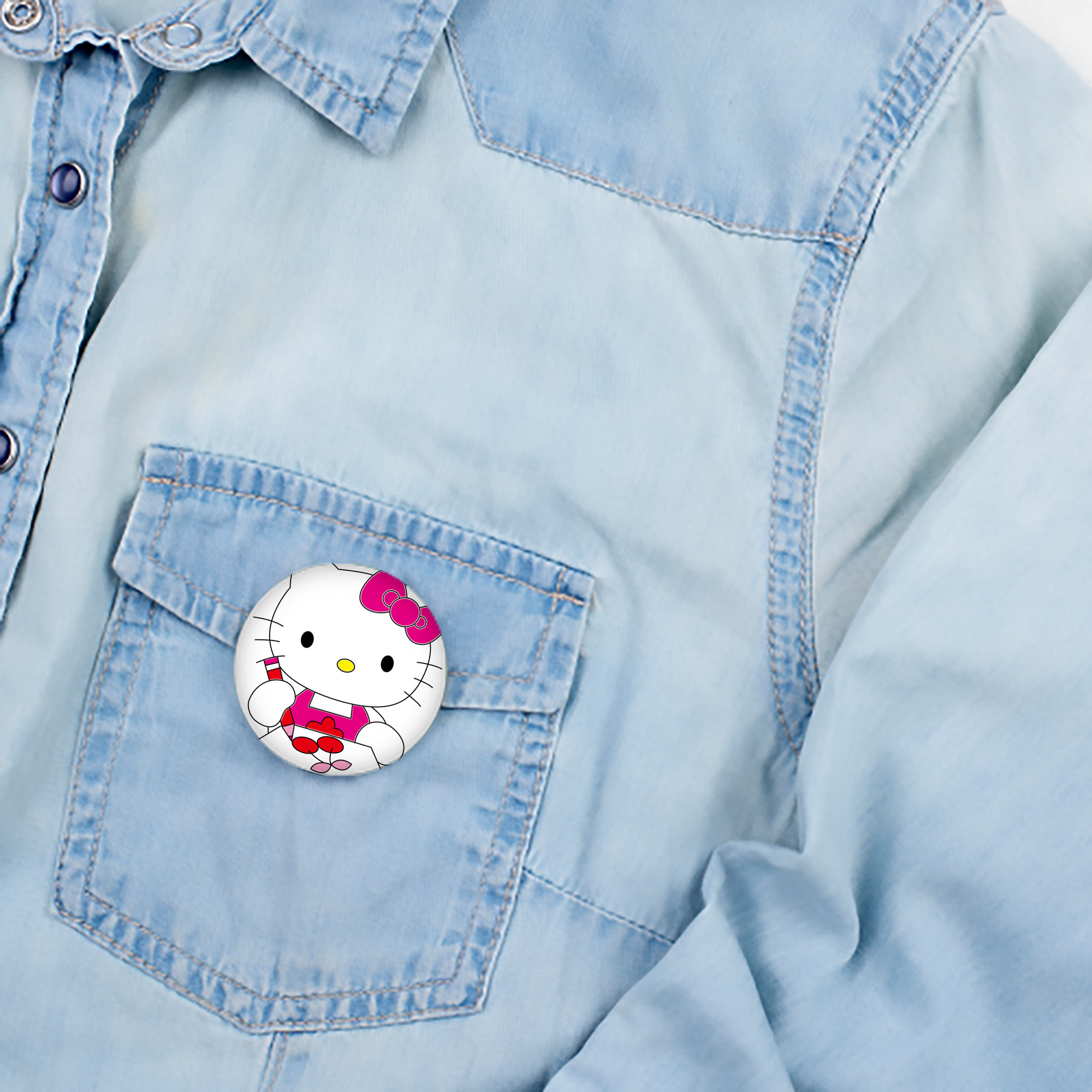 Hello Kitty ハローキティ 6cm 缶バッジ 複数セット