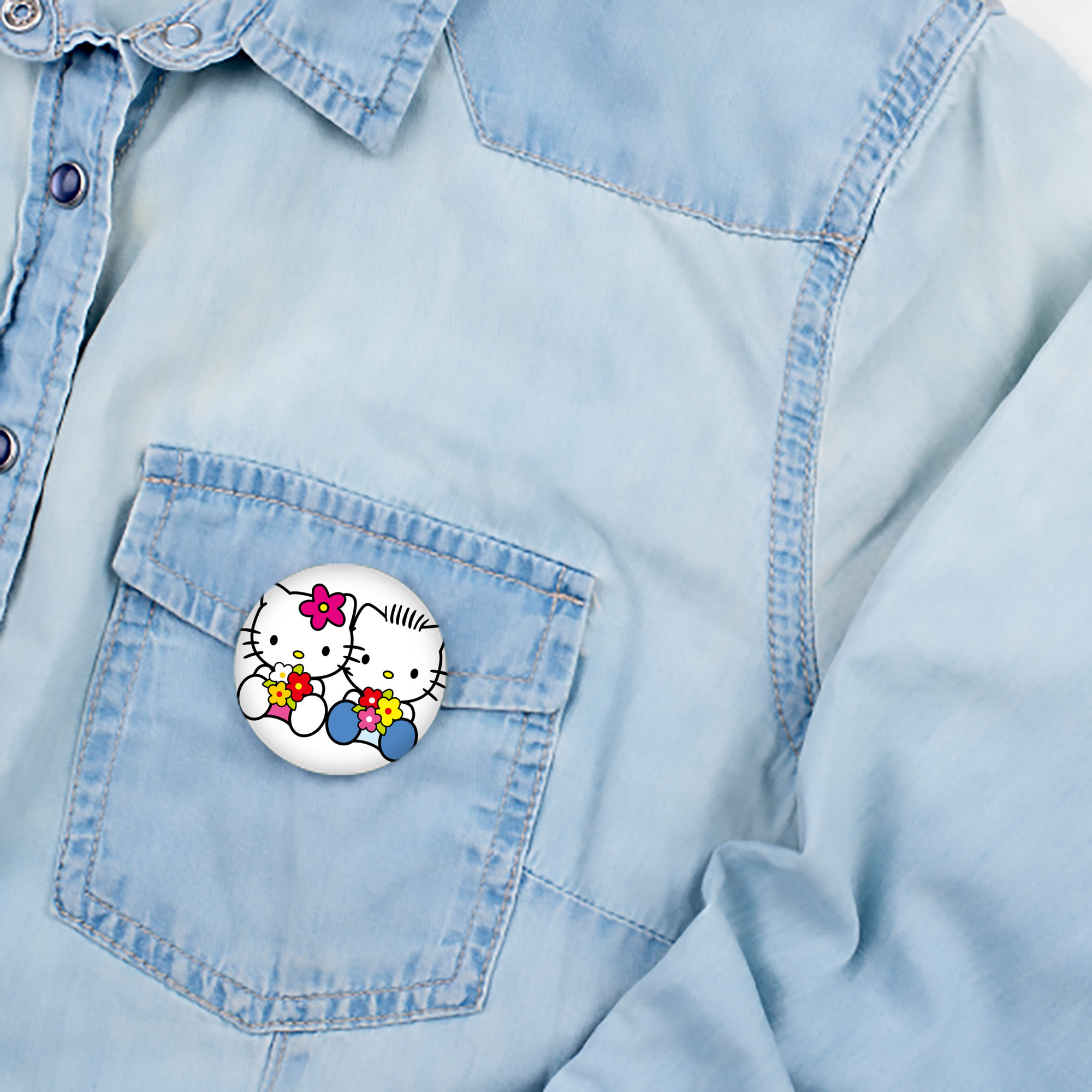 Hello Kitty ハローキティ 6cm 缶バッジ 複数セット