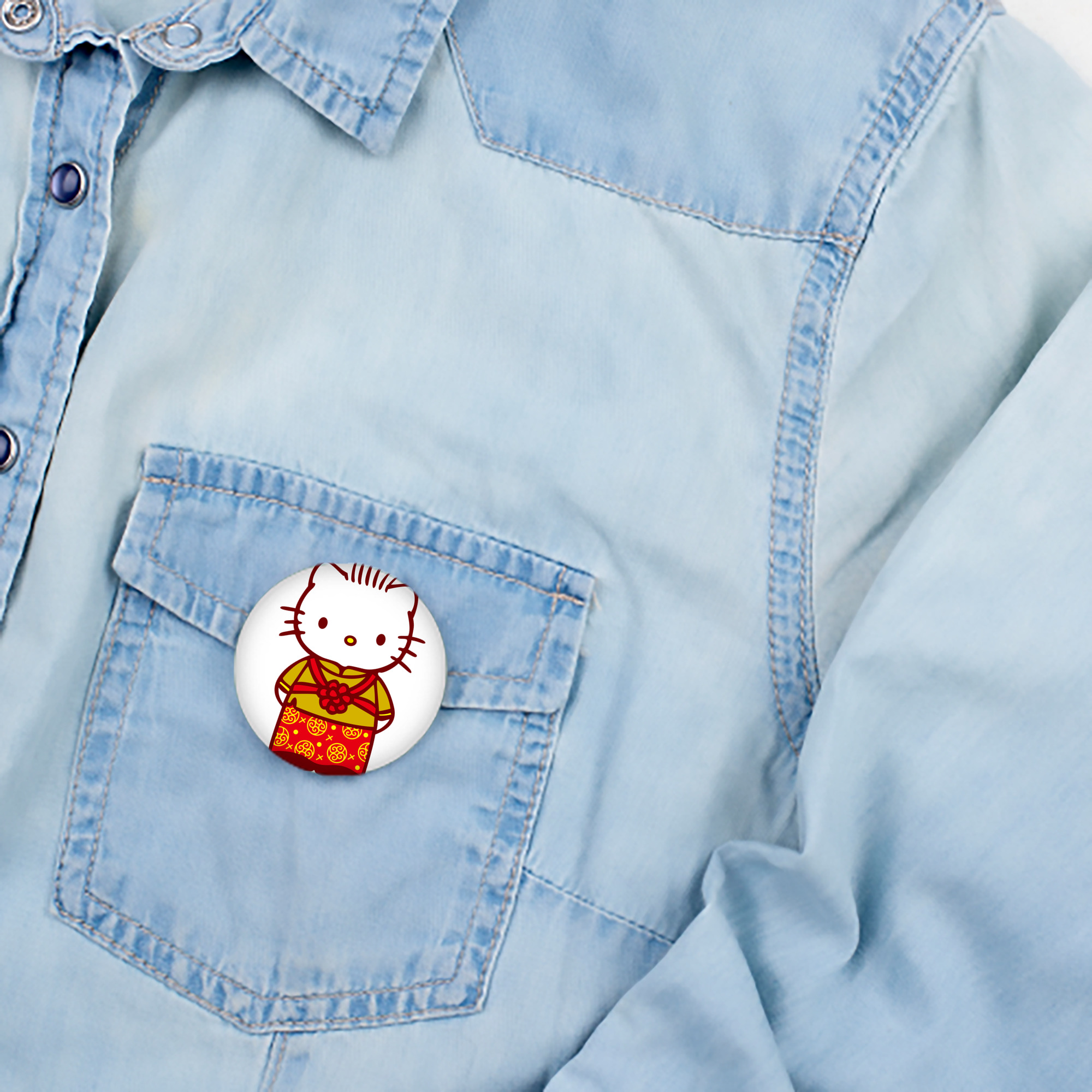 Hello Kitty ハローキティ 6cm 缶バッジ 複数セット
