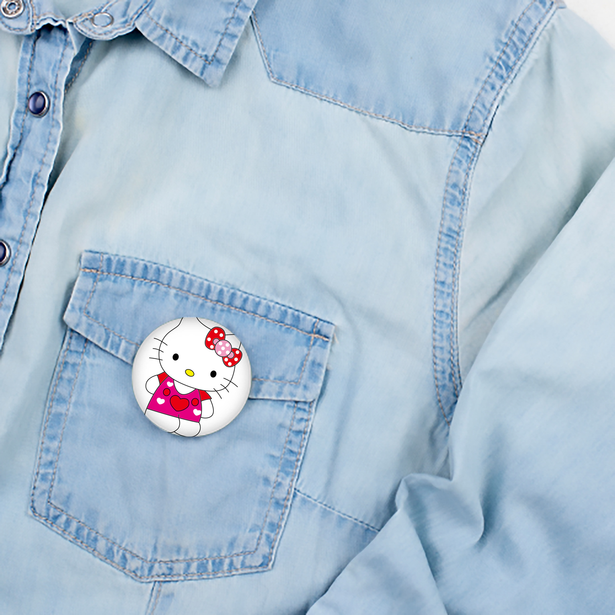 Hello Kitty ハローキティ 6cm 缶バッジ 複数セット
